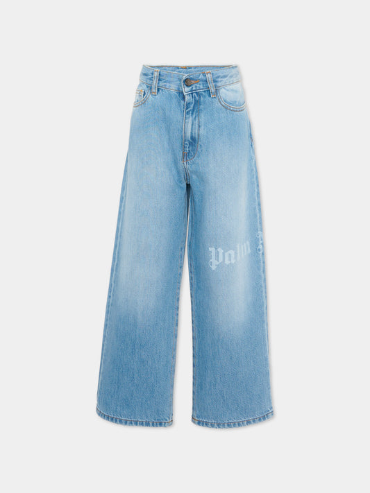 Jeans per bambini con logo,Palm Angels,PBYB009S26DEN001 050