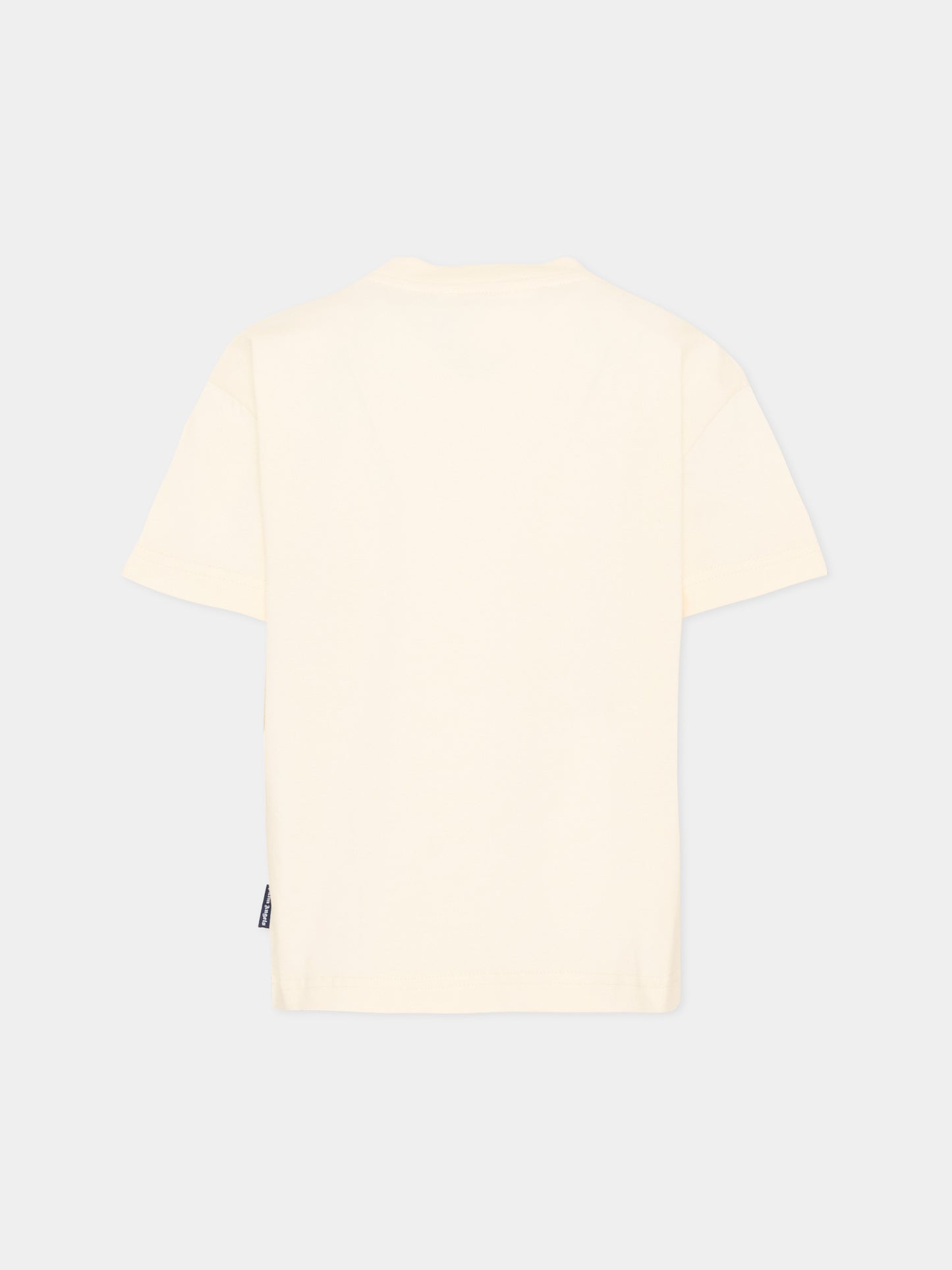 T-Shirt avorio per bambina con logo,Palm Angels,PGAA002S26JER005 002