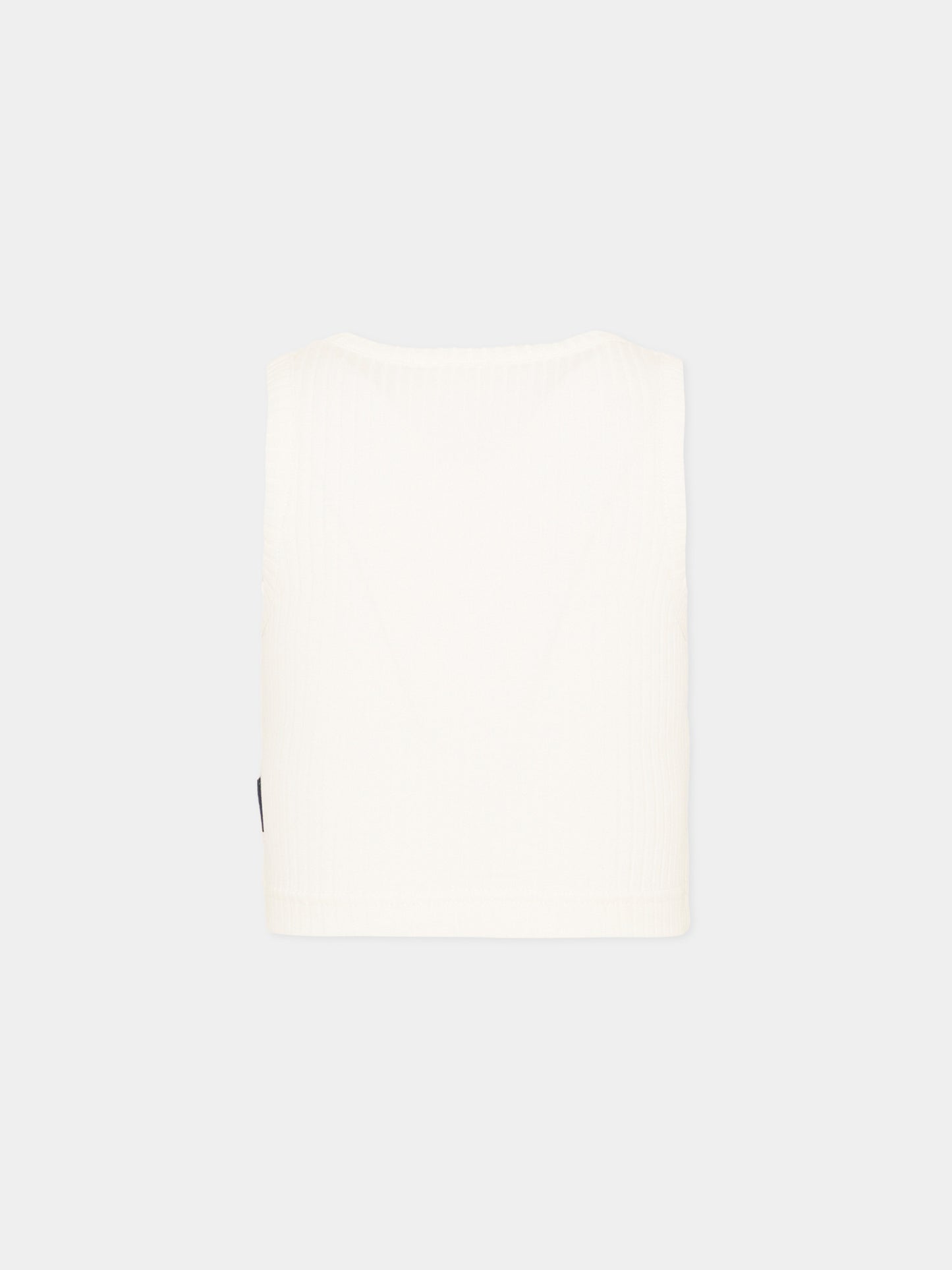 Top avorio per bambina con logo,Palm Angels,PGAG002S26JER002 002