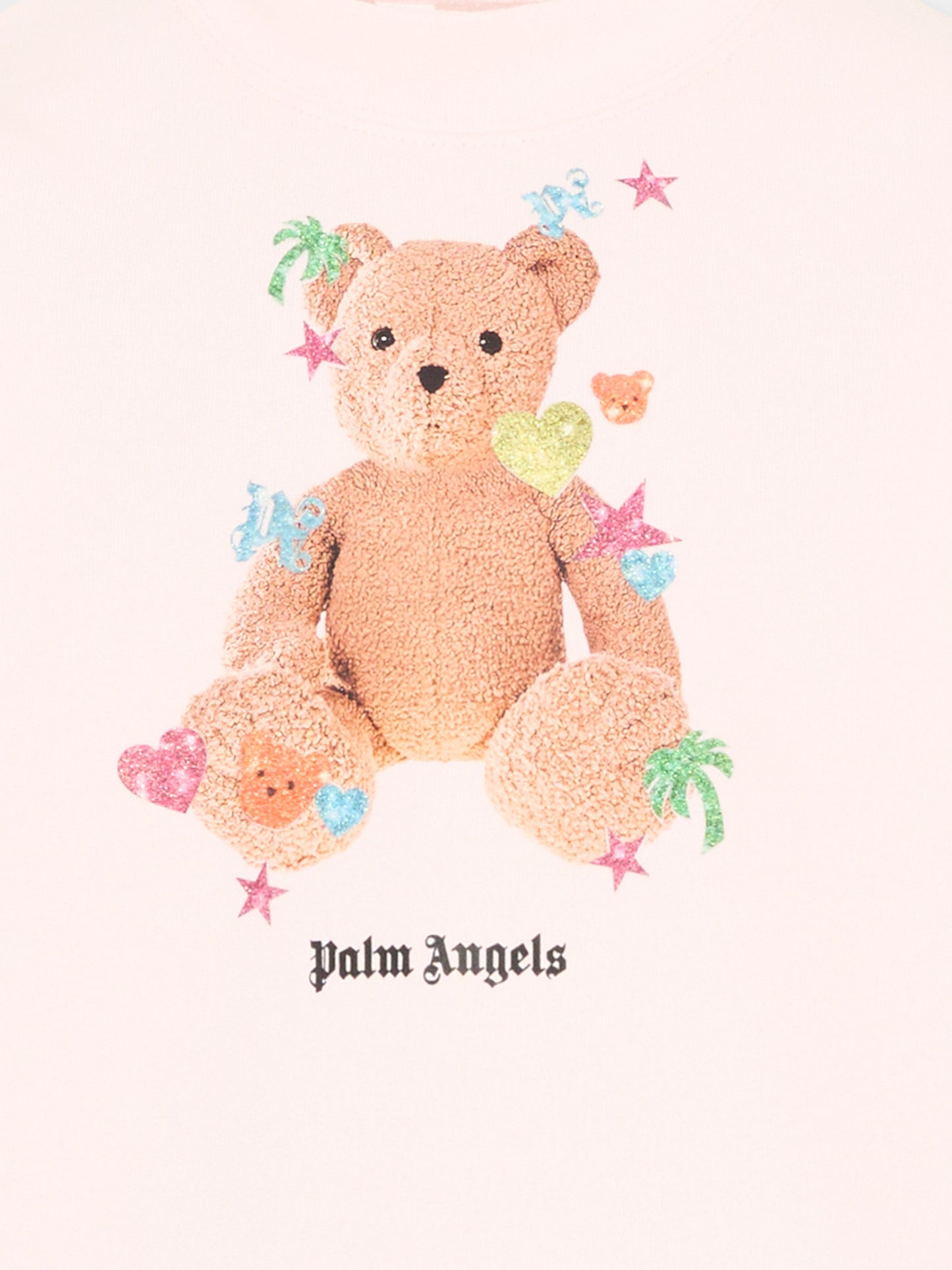 Felpa rosa per bambina con Teddy Bear,Palm Angels,PGBA013S26FLE005 042