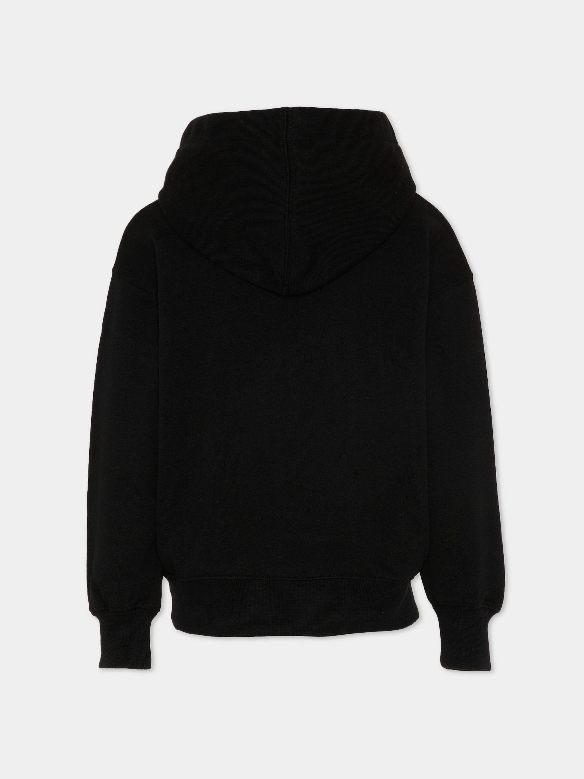 Felpa nera teddy bear per bambina,Palm Angels,PGBB015S26FLE001 110