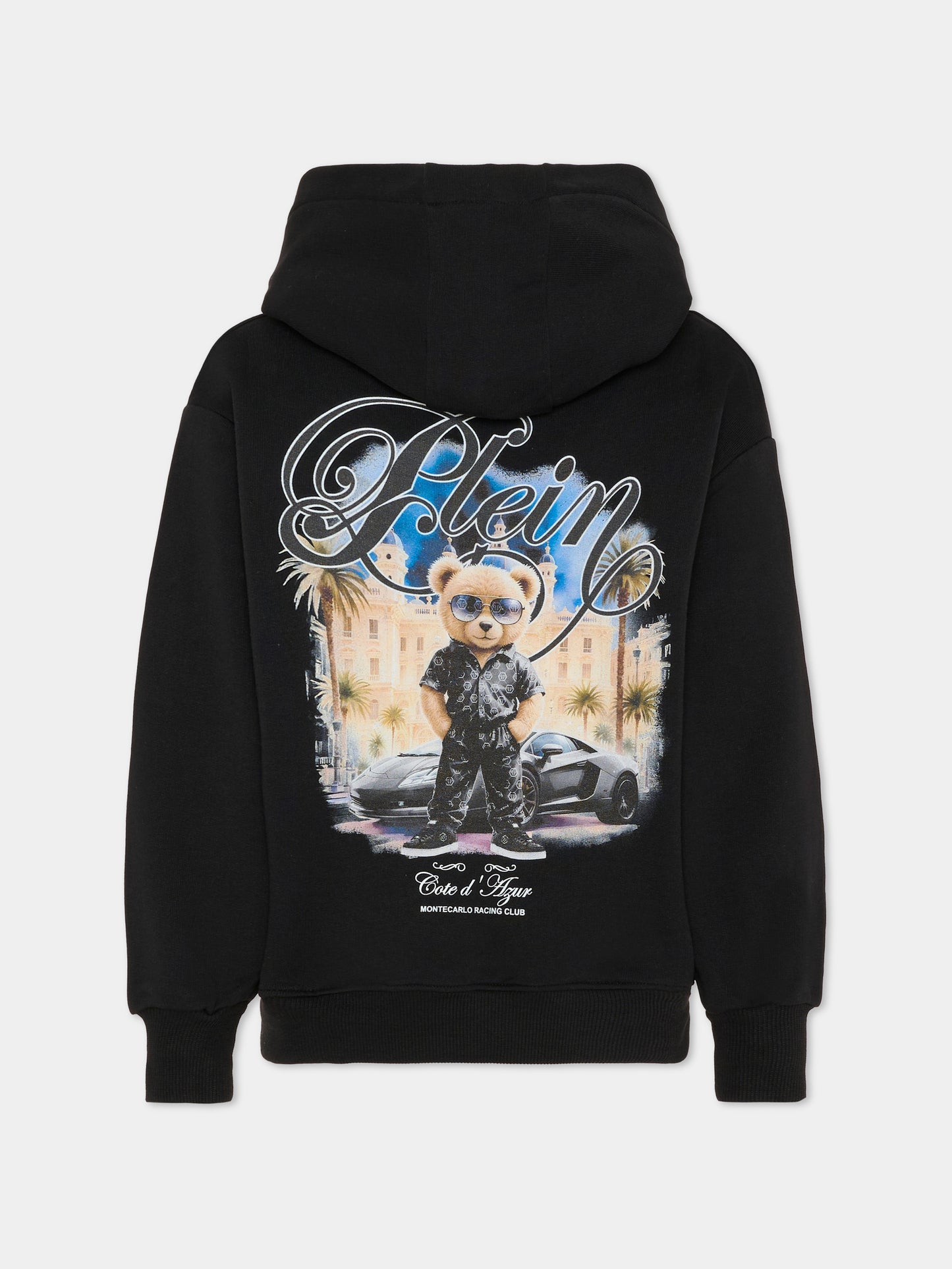 Felpa nera per bambino con orsetto,Philipp Plein Junior,S6PHJBHS060 110