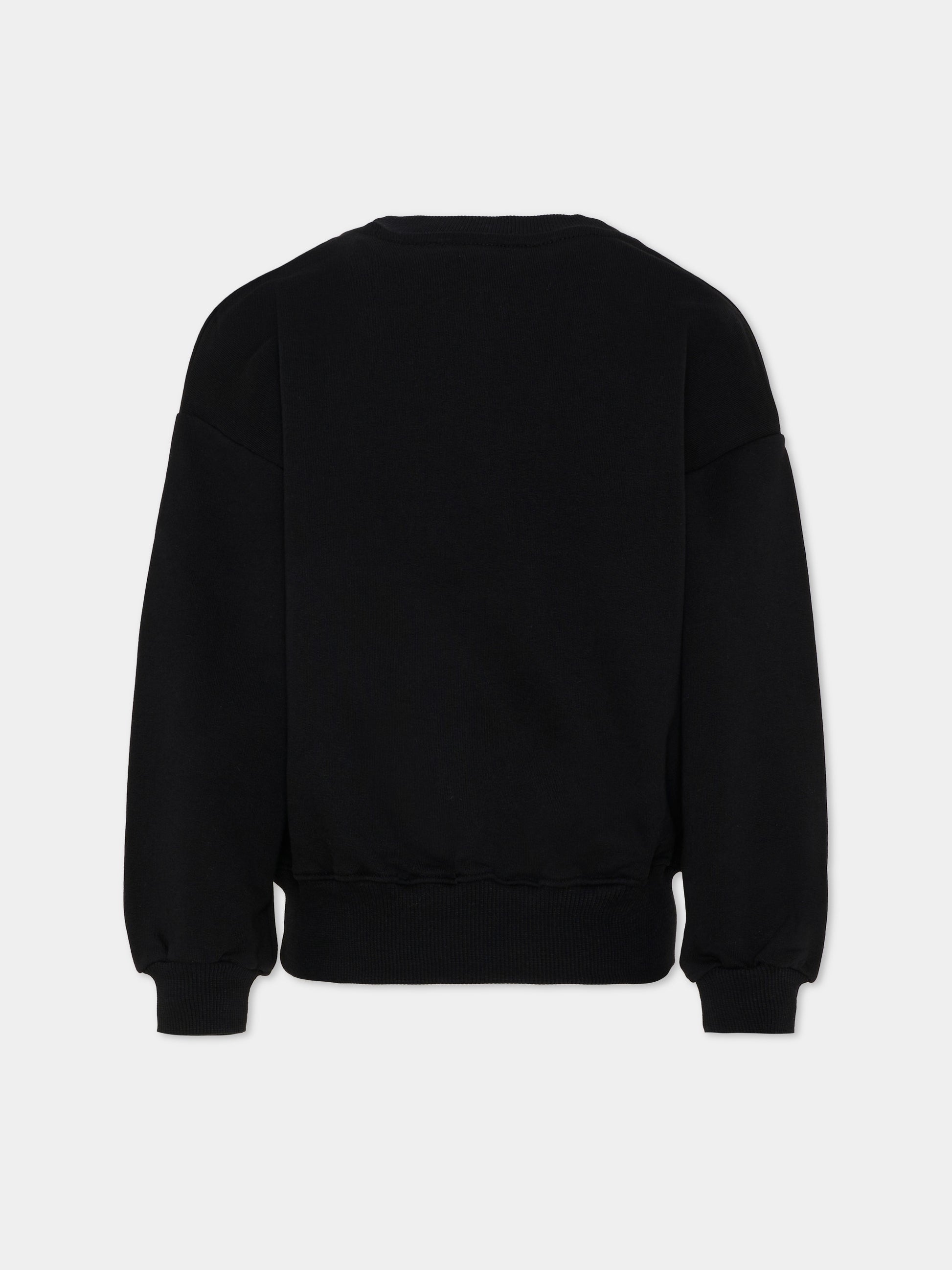 Felpa nera per bambina con stampa gelato,Philipp Plein Junior,S6PHJGSW209 110