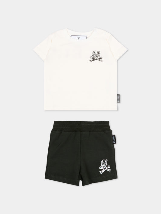 Completo sportivo multicolor per neonato con logo,Philipp Plein Junior,S6PHNBTS135 002/39