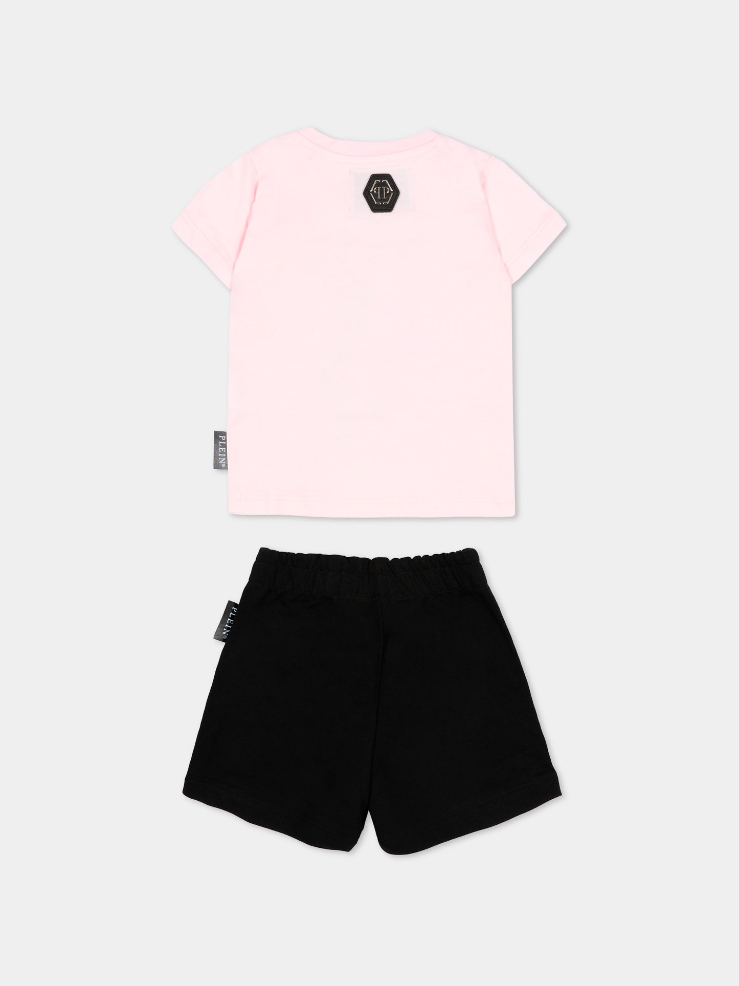 Completo sportivo rosa per neonata con strass,Philipp Plein Junior,S6PHNGTT256 042/37