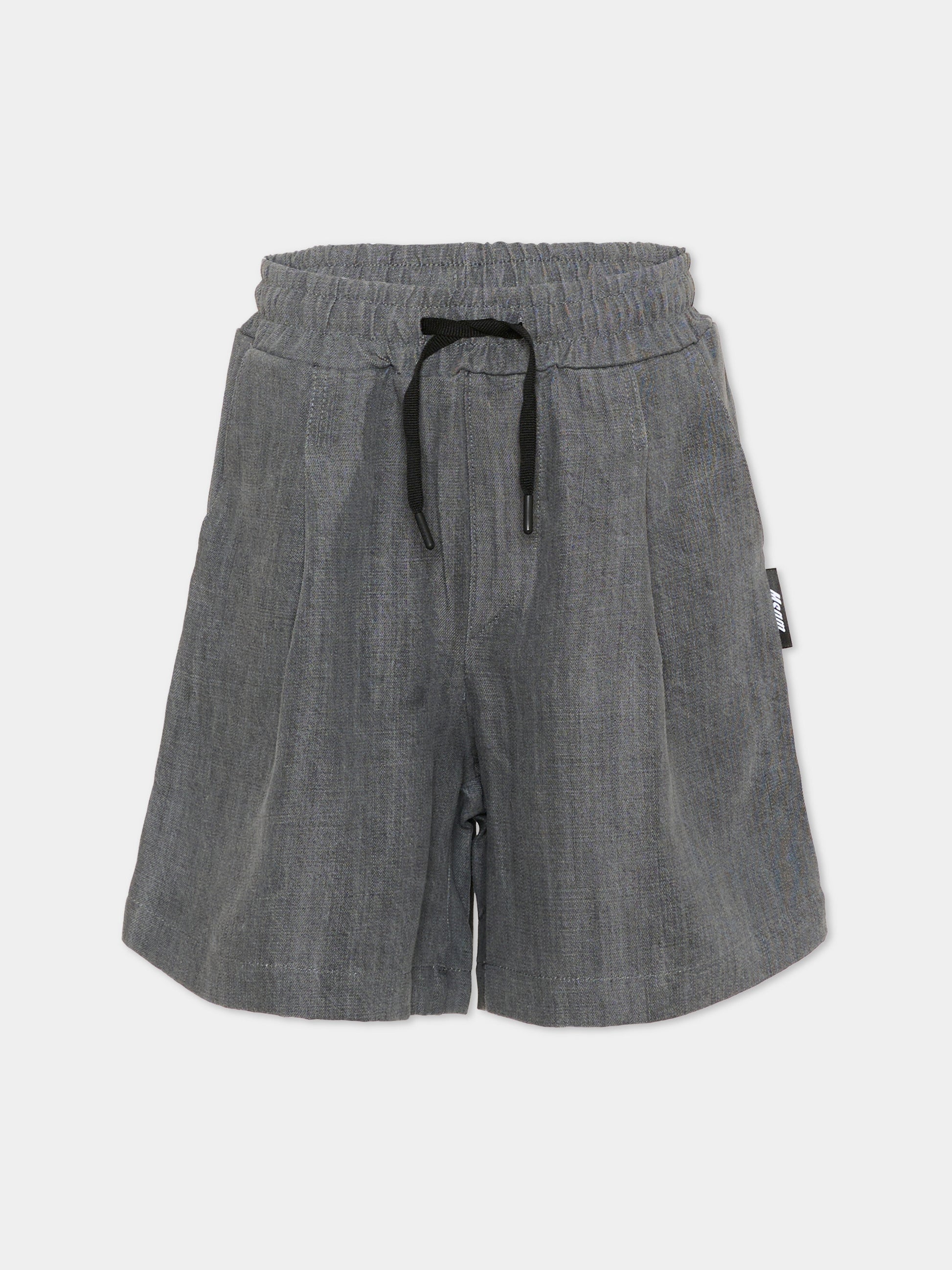 Shorts grigi per bambini con coulisse,Msgm Kids,S6MSJBBE056 102