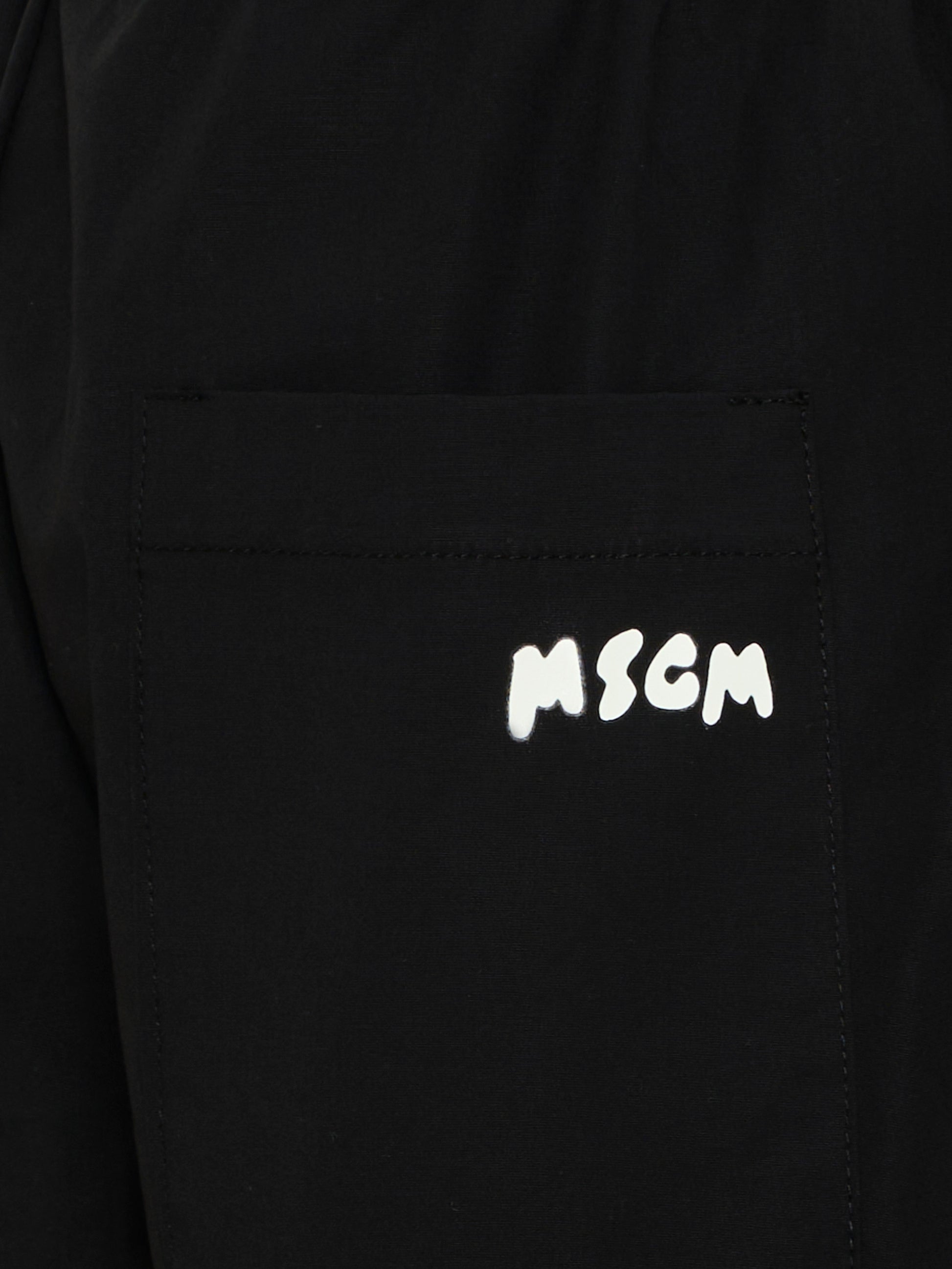 Shorts neri per bambino con logo,Msgm Kids,S6MSJBBE190 110