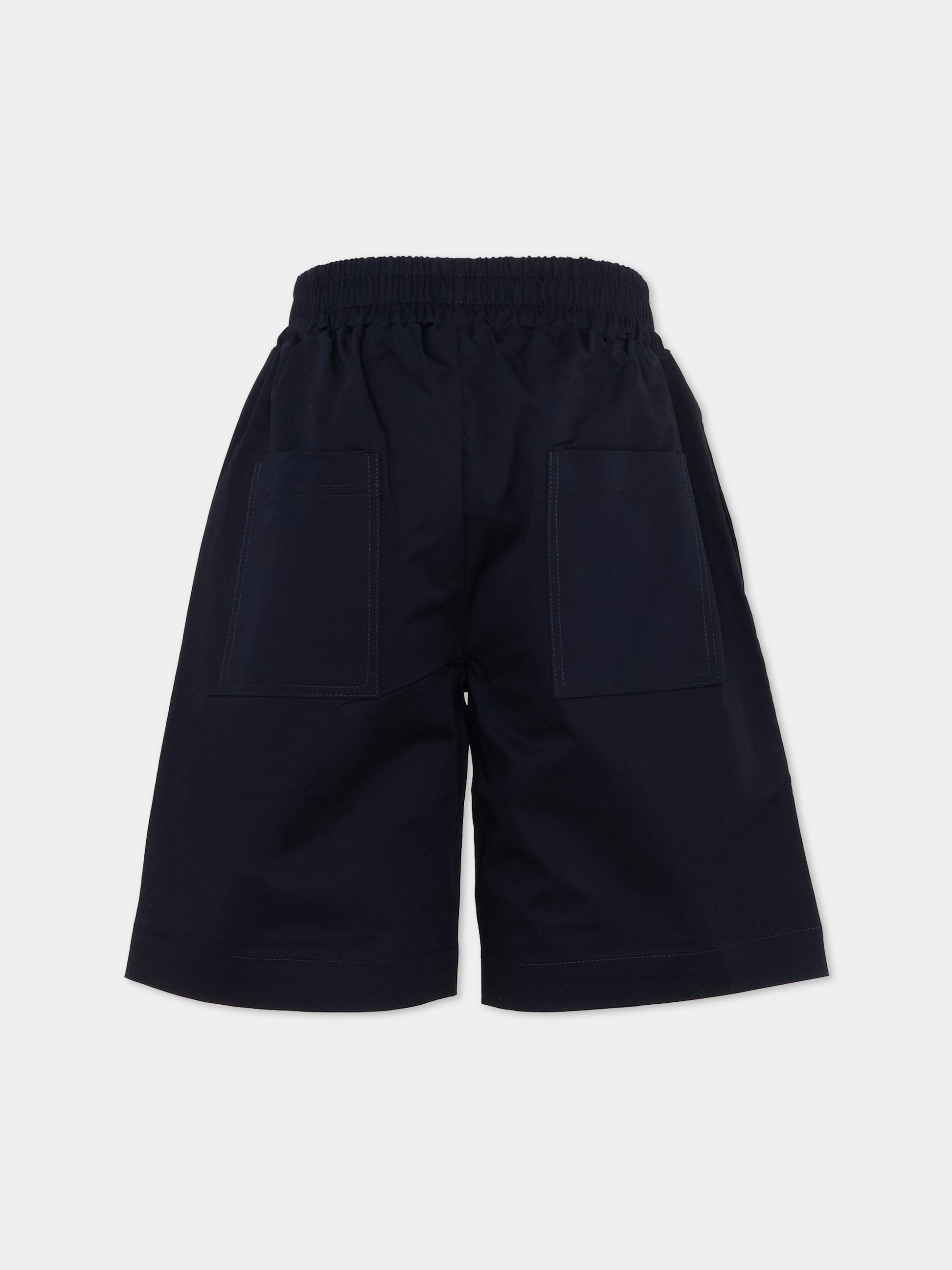 Shorts blu per bambino con logo,Msgm Kids,S6MSJBBE297 MS072