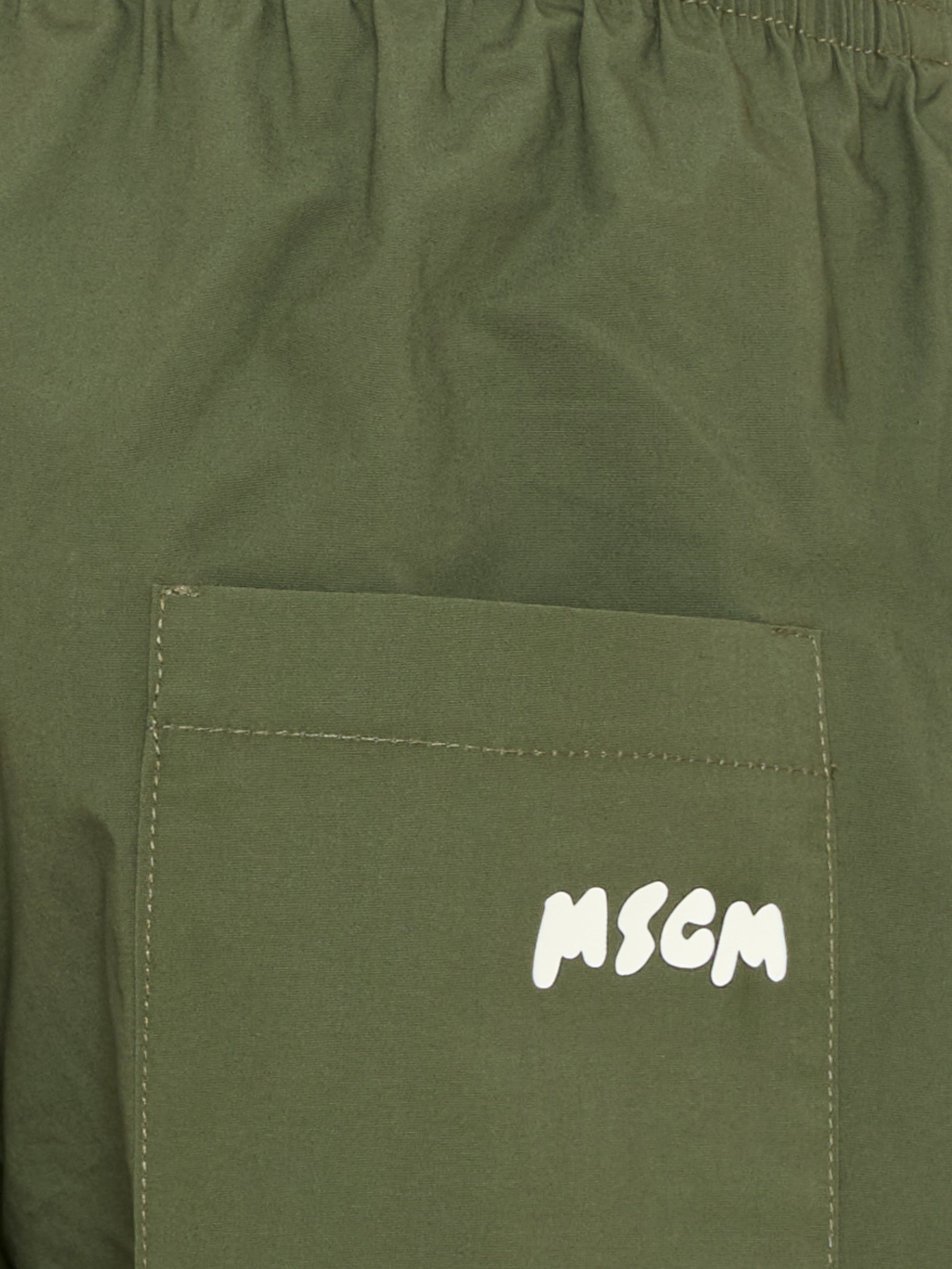 Pantalone verde per bambino con logo,Msgm Kids,S6MSJBPA188 082