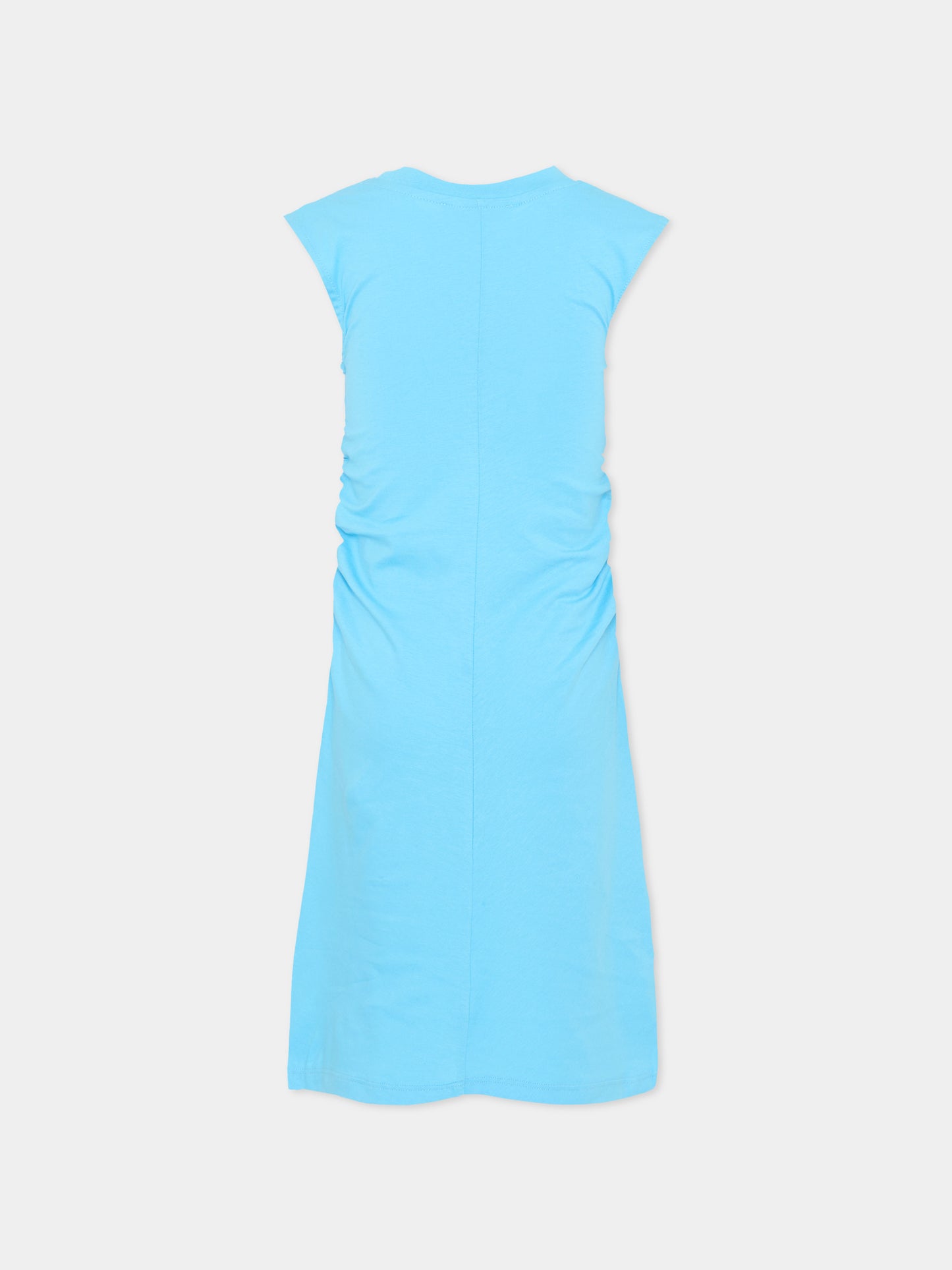 Vestito blu per bambina con logo,Msgm Kids,S6MSJGDR064 MS073