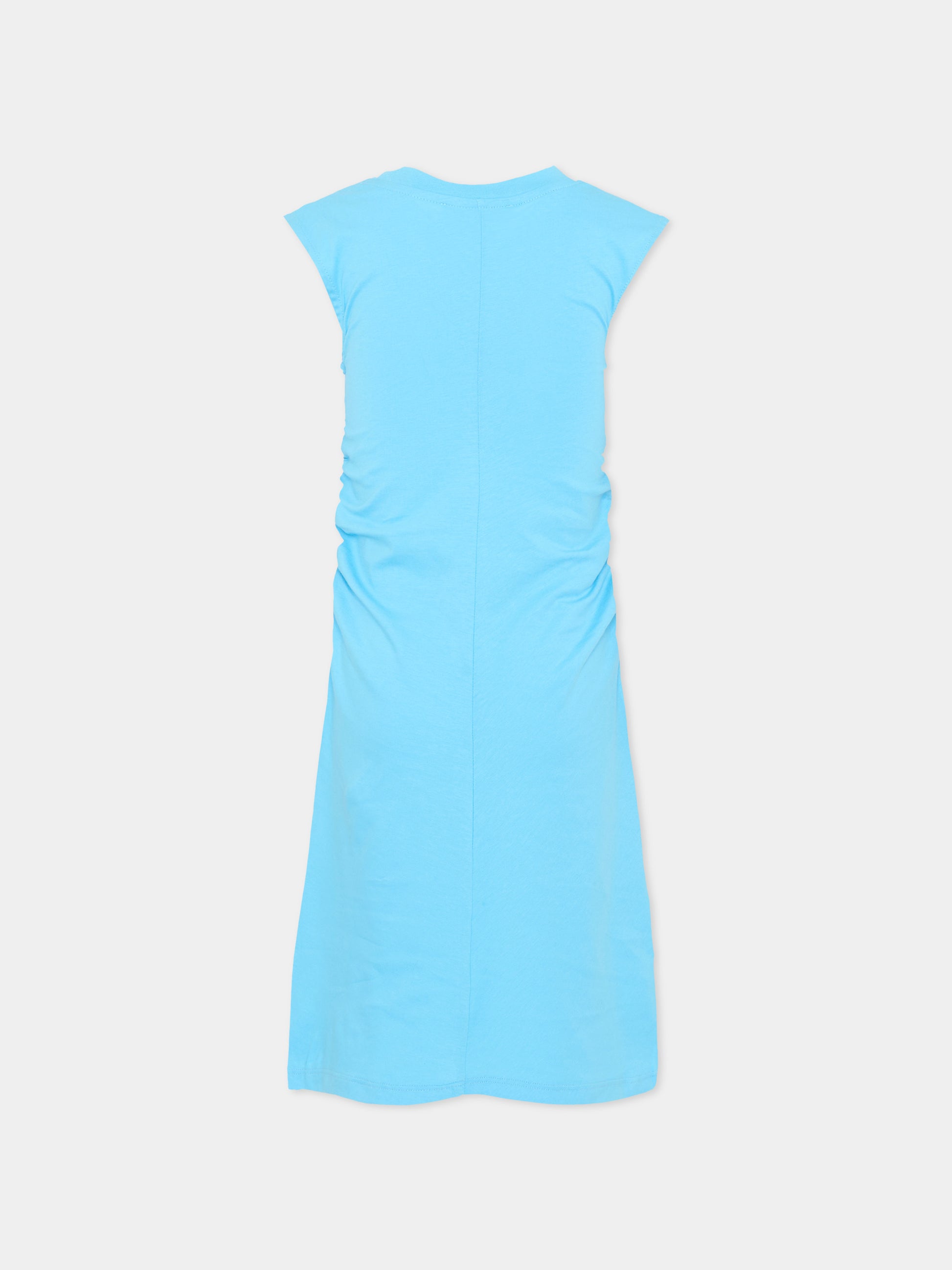 Vestito blu per bambina con logo,Msgm Kids,S6MSJGDR064 MS073