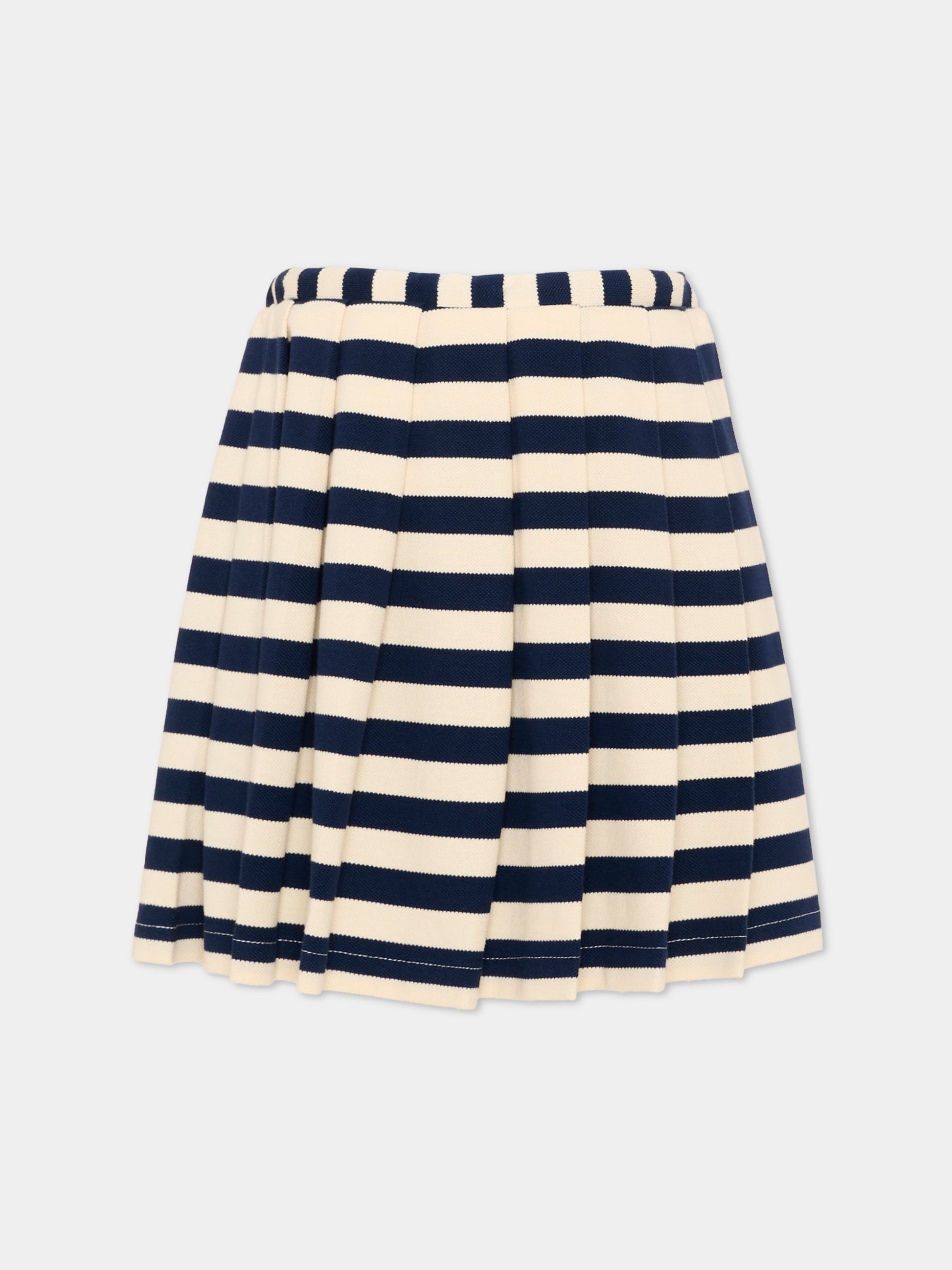Gonna blu a righe per bambina,Msgm Kids,S6MSJGSK185 MS072