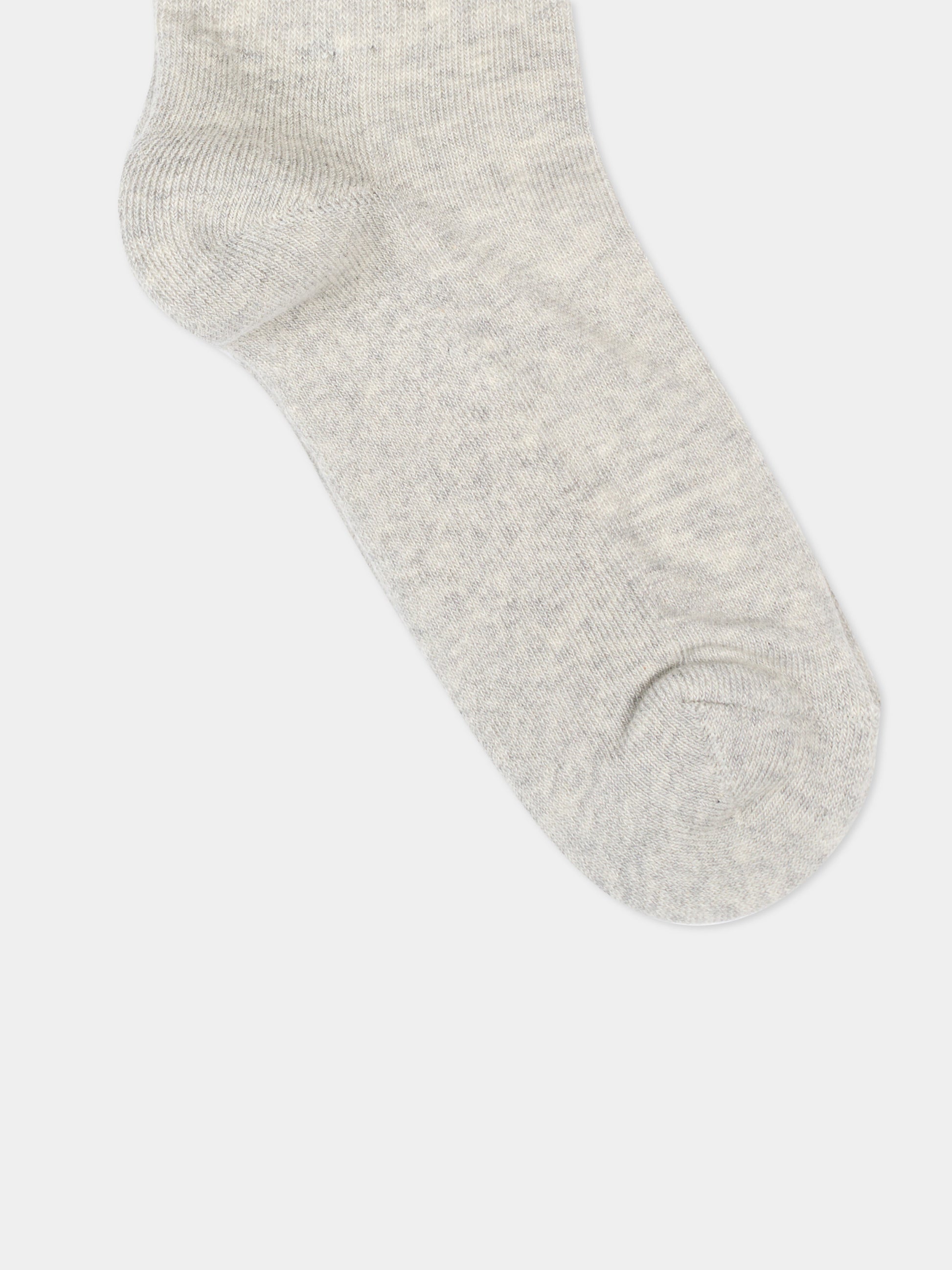 Calzini grigi per bambina con logo,Msgm Kids,S6MSJGSO032 271/03