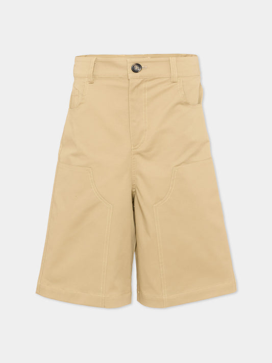 Shorts beige per bambini,Msgm Kids,S6MSJUBE130 015