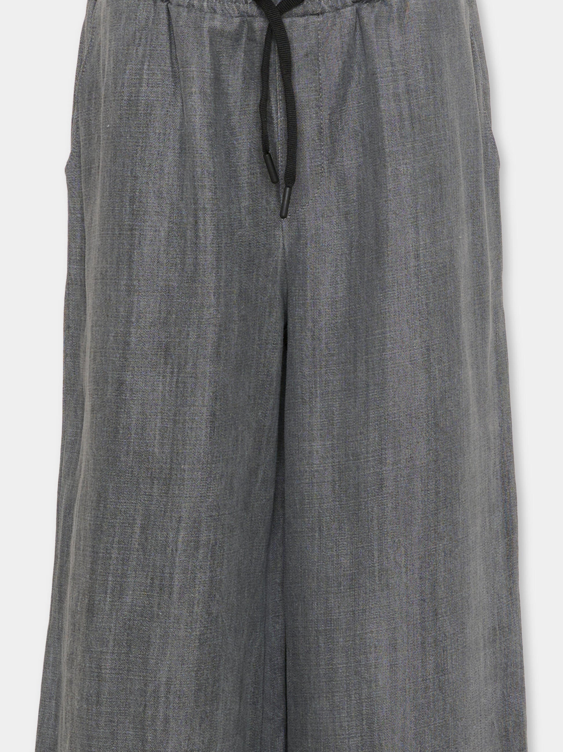 Pantalone grigio per bambina wide-leg,Msgm Kids,S6MSJUPA038 102