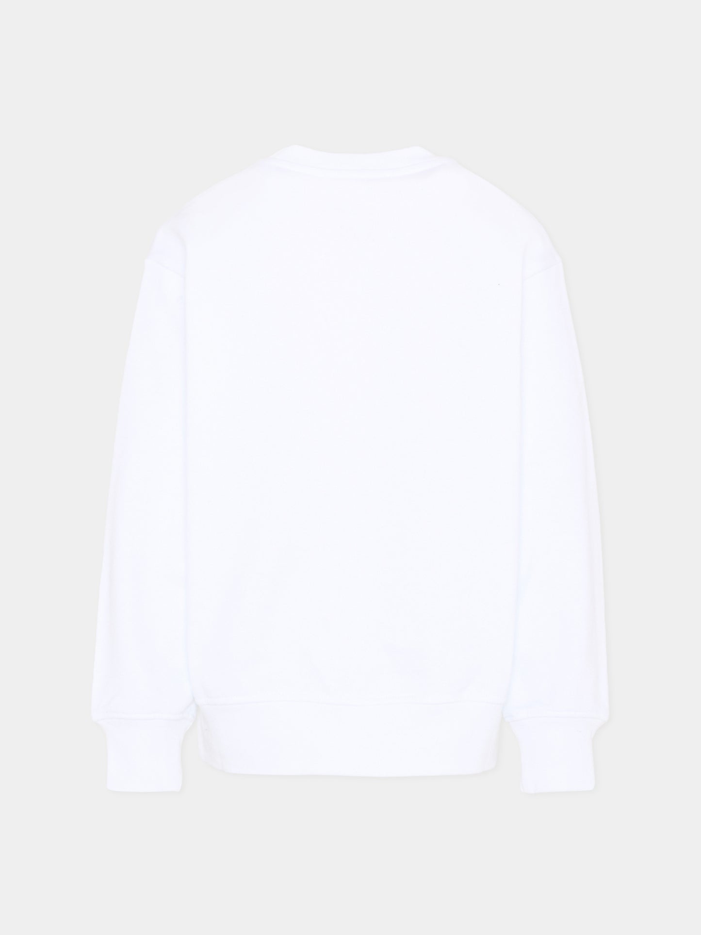 Felpa bianca per bambini con logo box,Msgm Kids,S6MSJUSW009 001