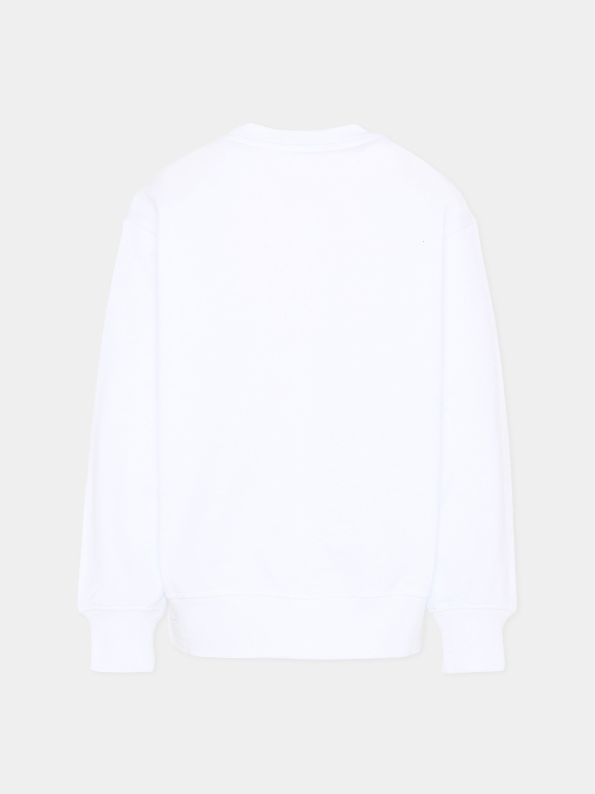 Felpa bianca per bambini con logo box,Msgm Kids,S6MSJUSW009 001
