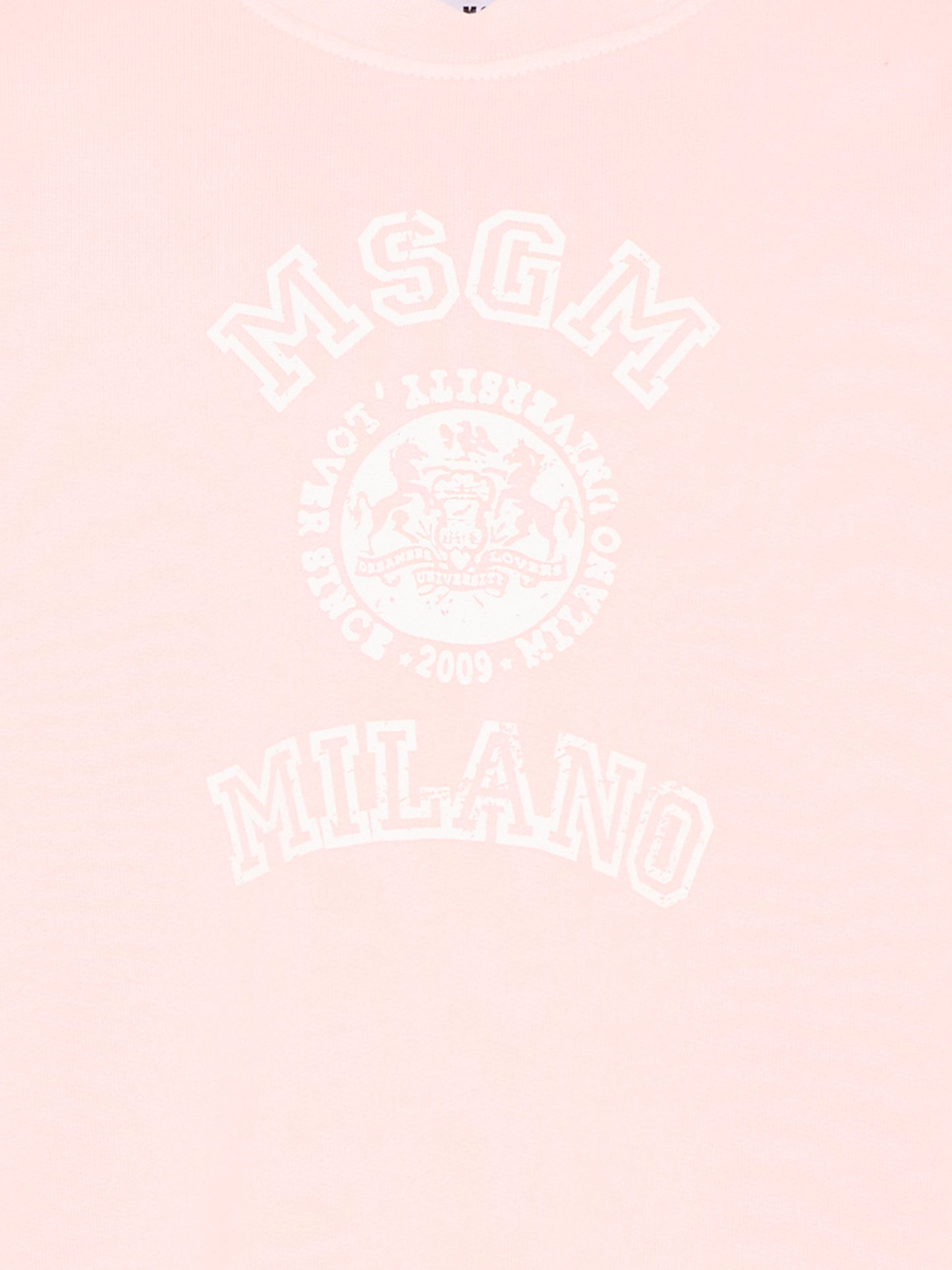 Felpa rosa per bambina con logo,Msgm Kids,S6MSJUSW053 MS076
