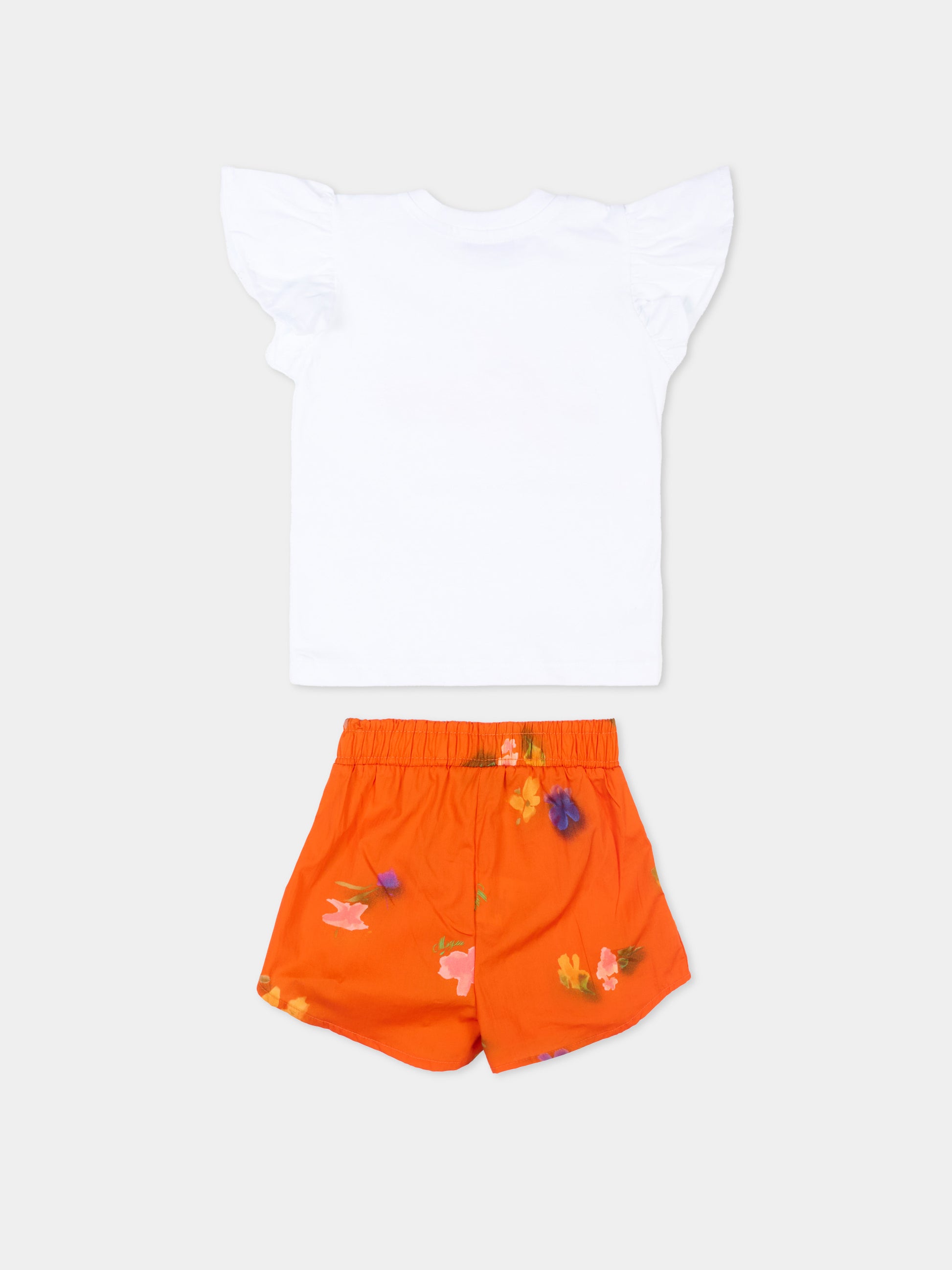 Completo sportivo multicolor per neonata con logo,Msgm Kids,S6MSNGTR268 001/84
