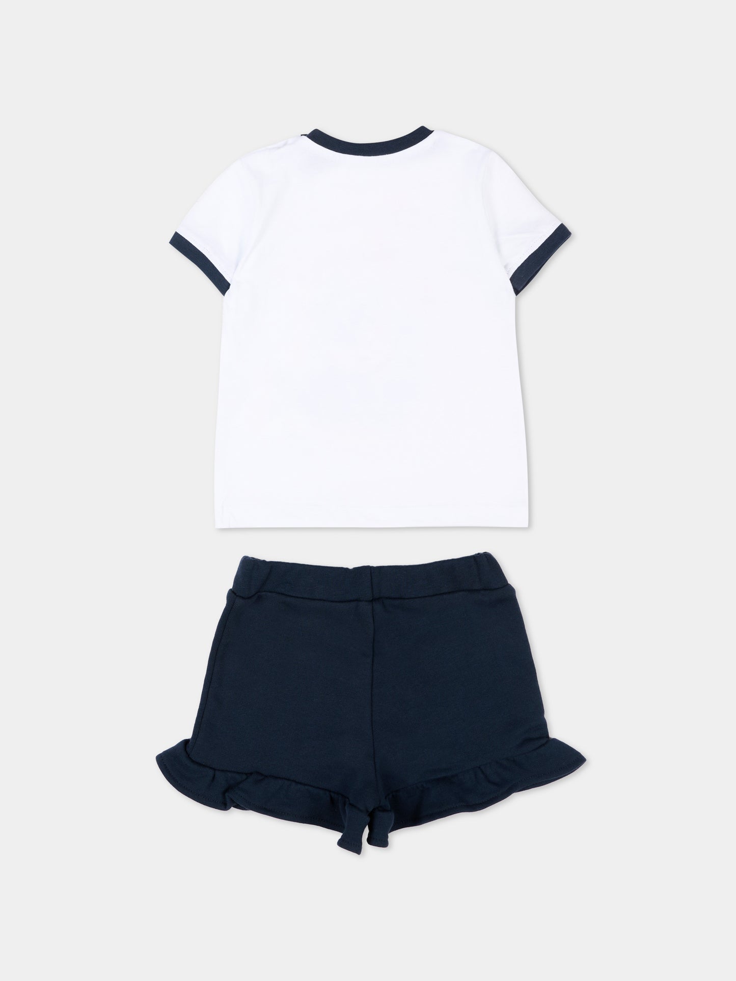 Completo sportivo multicolor per neonata con stampa gatto,Msgm Kids,S6MSNGTR269 001/83