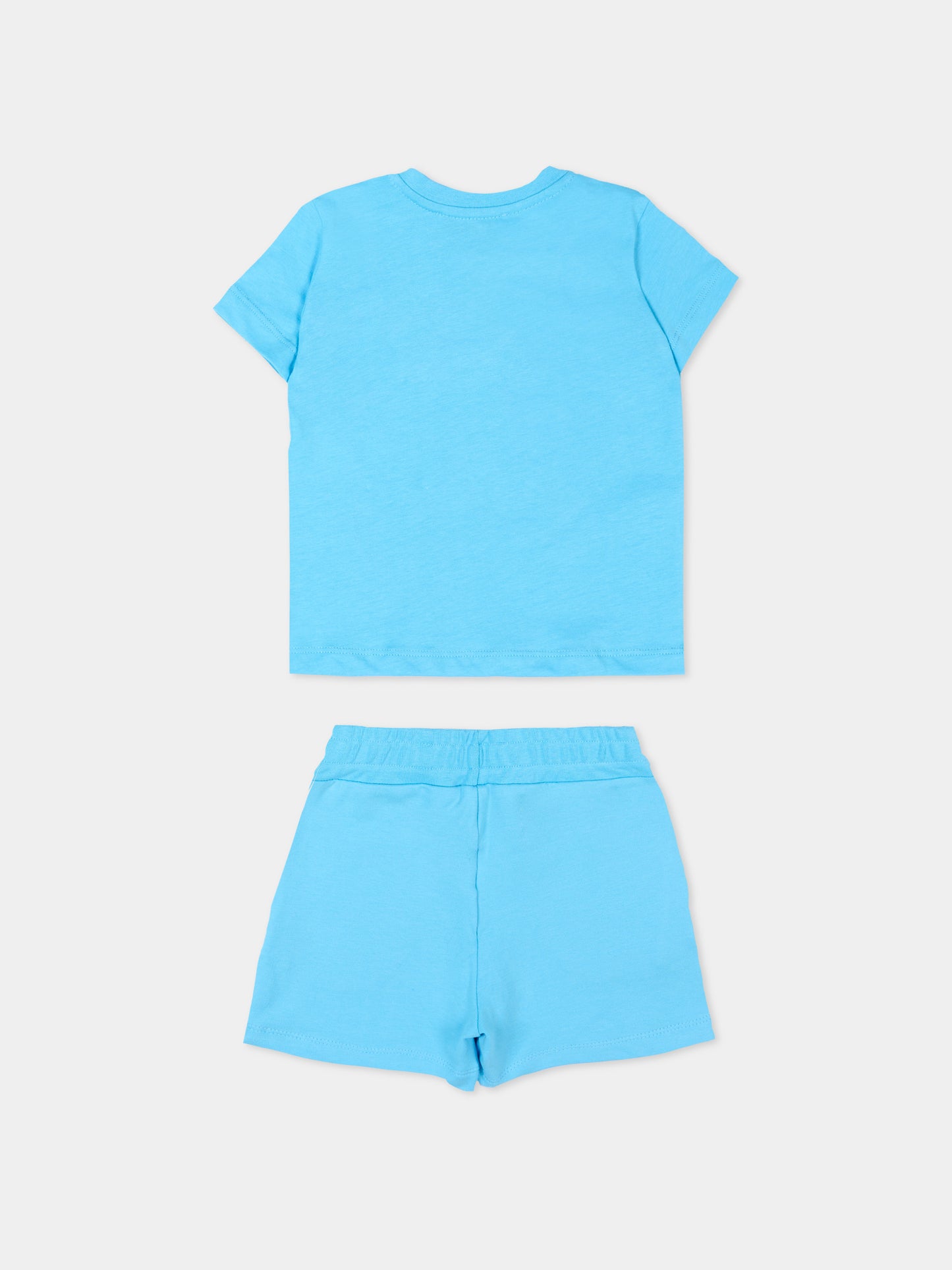 Completo sportivo blu per neonati con logo,Msgm Kids,S6MSUNTR263 MS073