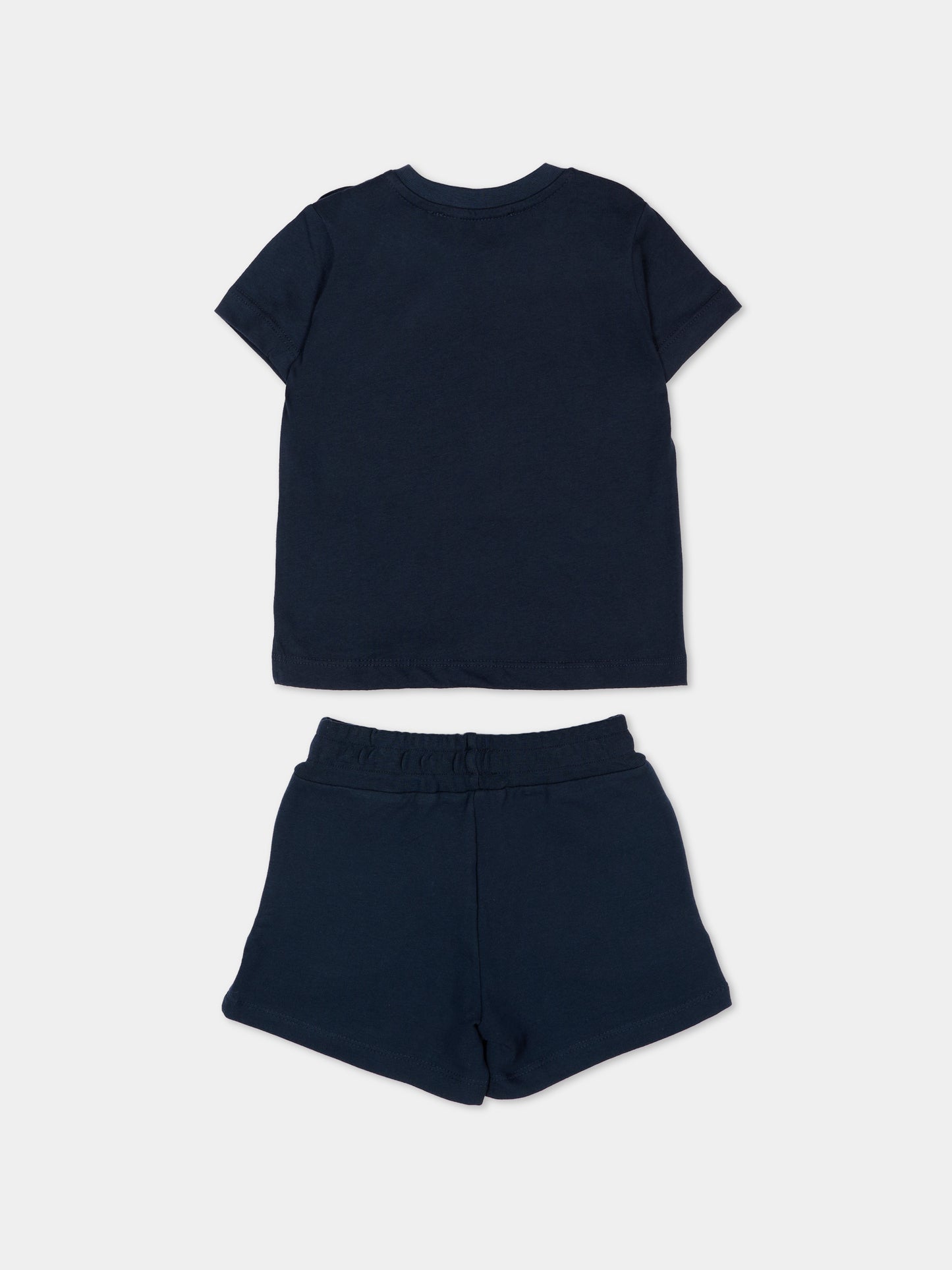 Completo sportivo blu per neonato con logo,Msgm Kids,S6MSUNTR263 MS072