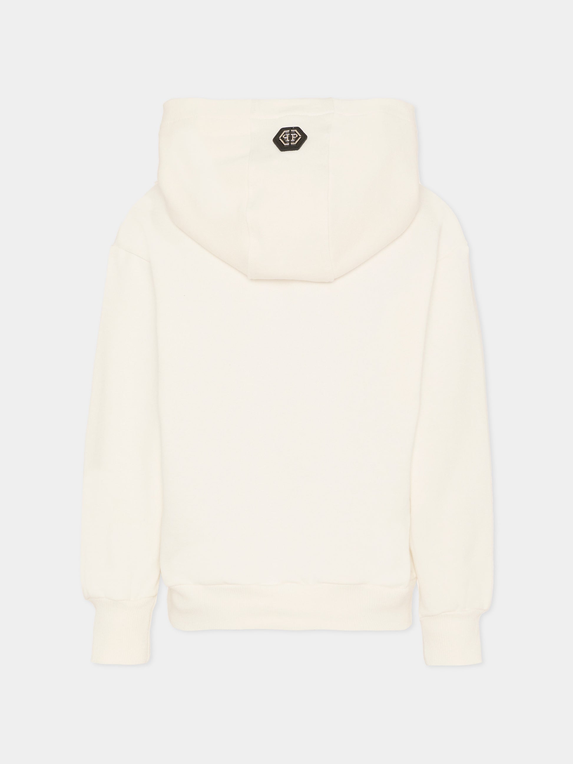 Felpa avorio per bambino con teschio,Philipp Plein Junior,S6PHJBHS245 002