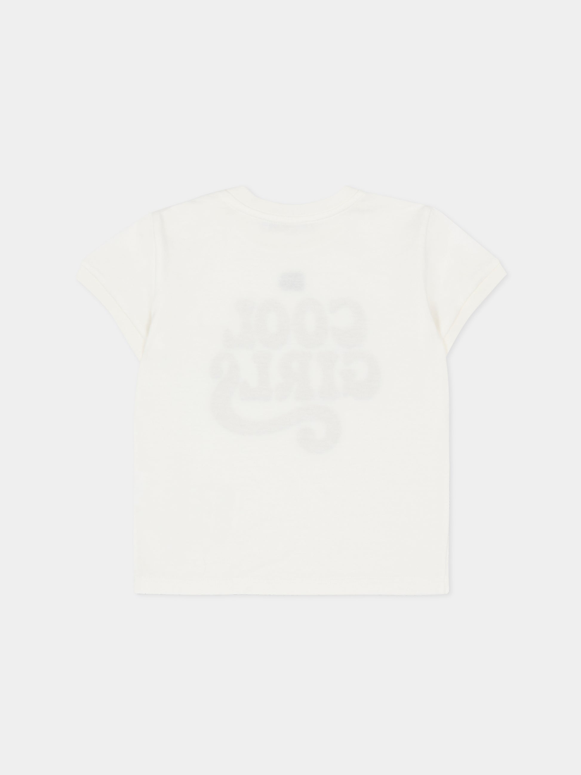 T-shirt bianca per neonata con logo e scritta,Dolce & Gabbana Kids,L2JTJT G7PXG W0111