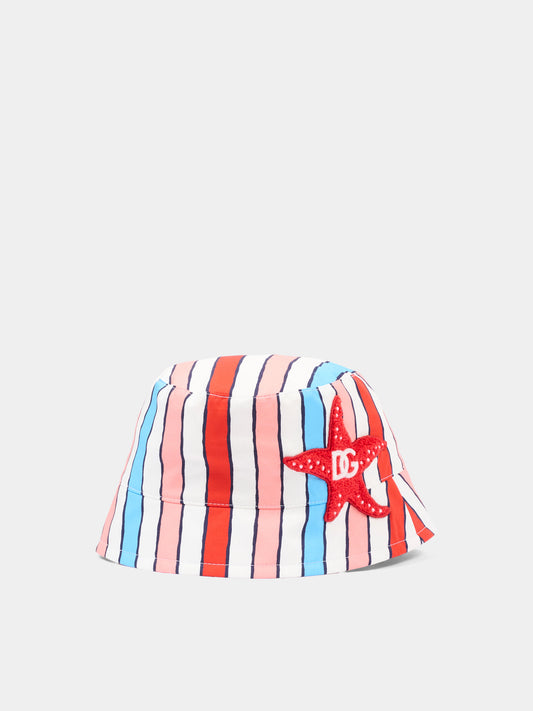 Cloche multicolor per bambina con patch logato,Dolce & Gabbana Kids,LB5H07 HS5UN HA5YQ