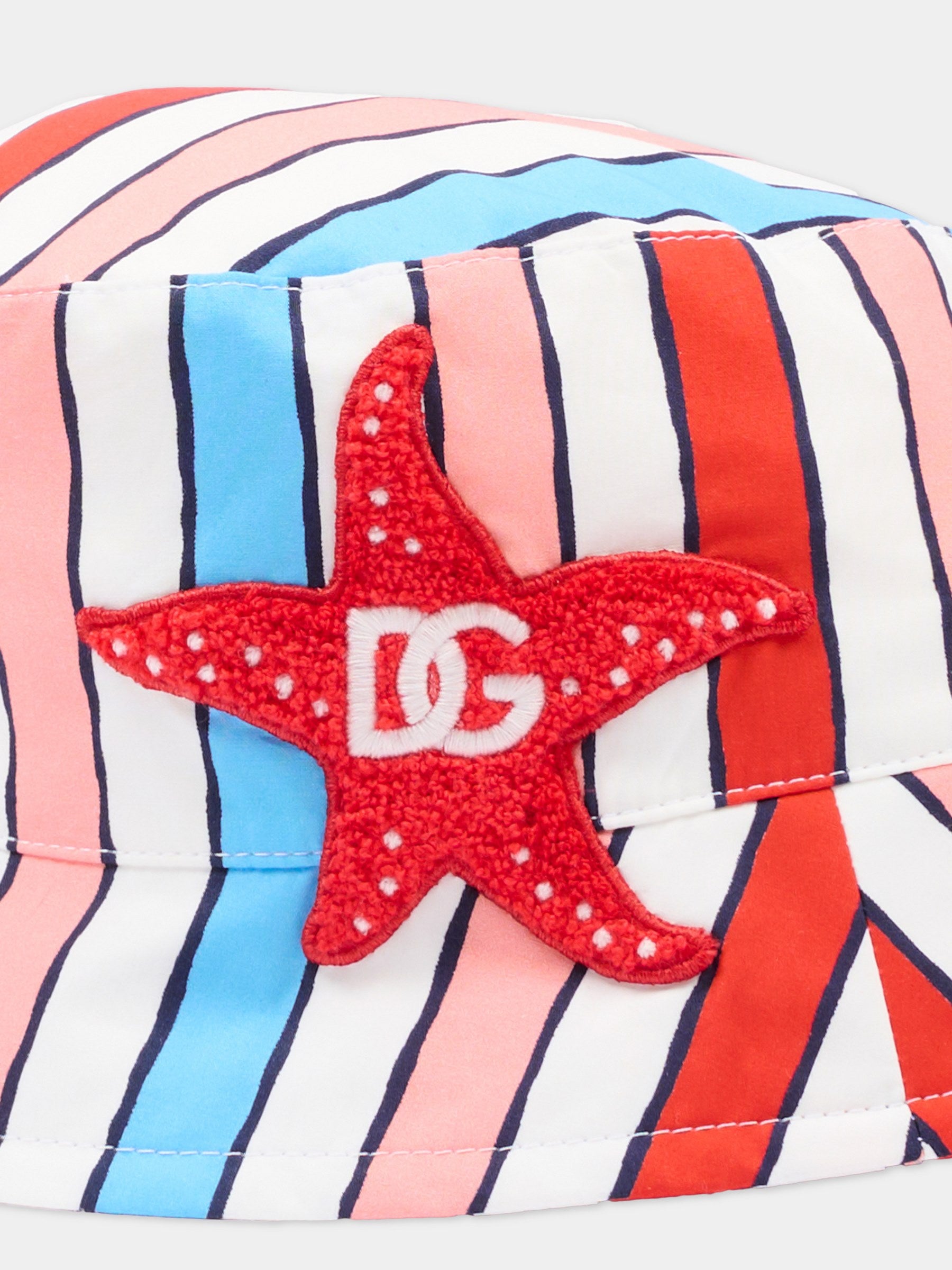 Cloche multicolor per bambina con patch logato,Dolce & Gabbana Kids,LB5H07 HS5UN HA5YQ