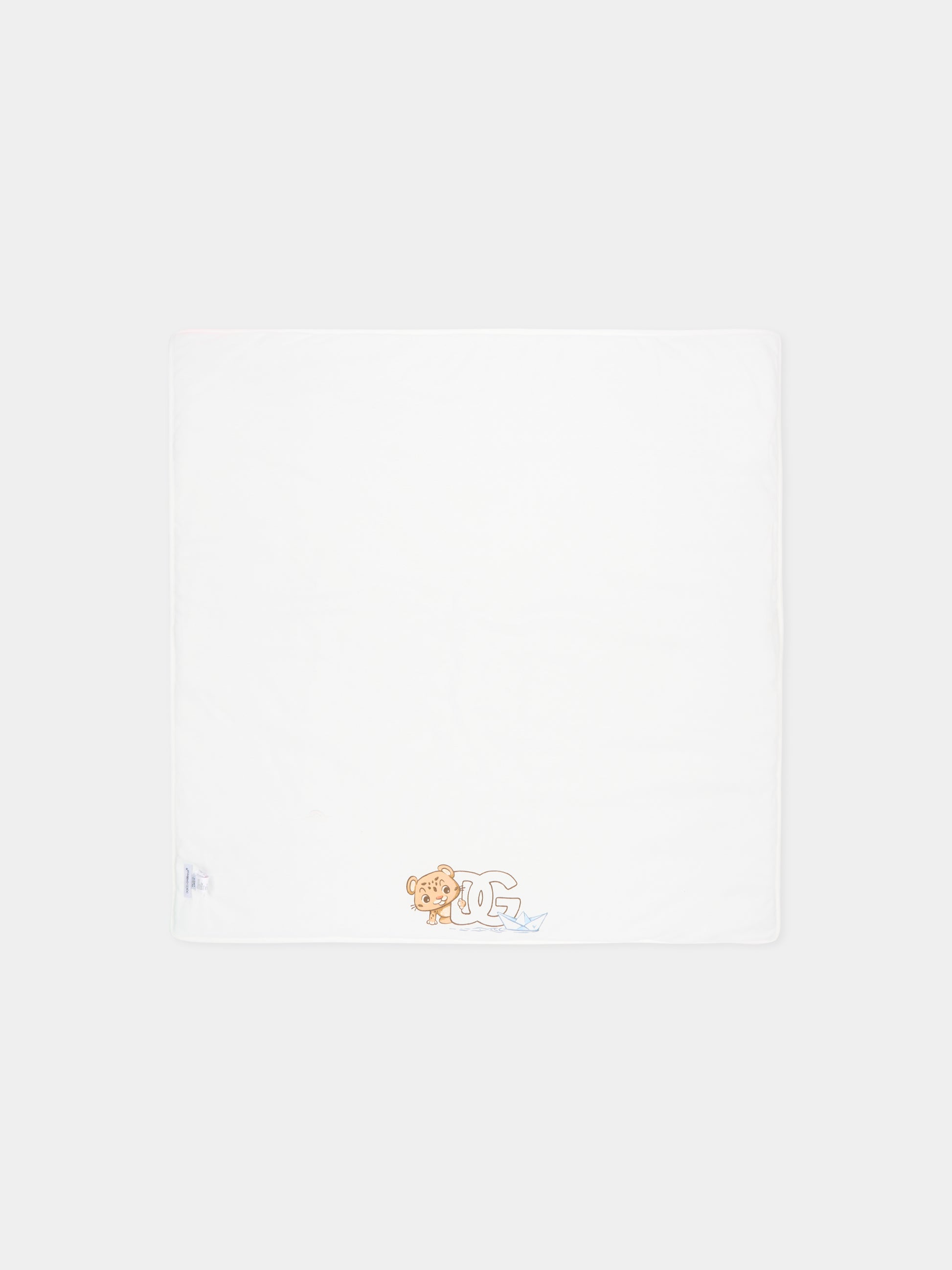 Coperta celeste per neonato con leopardo,Dolce & Gabbana Kids,LNJA88 G7PNK S9000