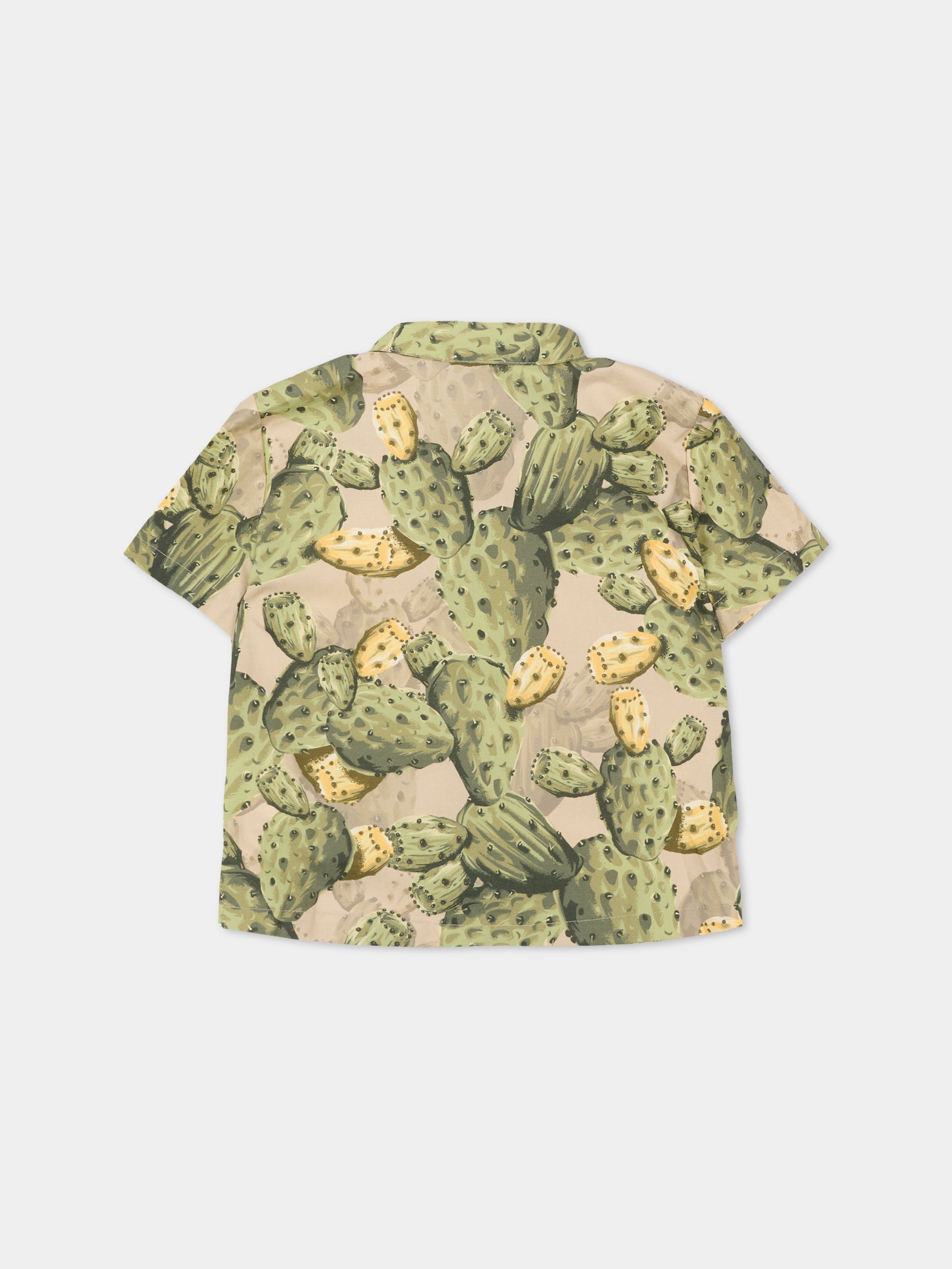 Camicia multicolor per neonato con fichi d'india,Dolce & Gabbana Kids,L14S79 HS5UI HA5XN