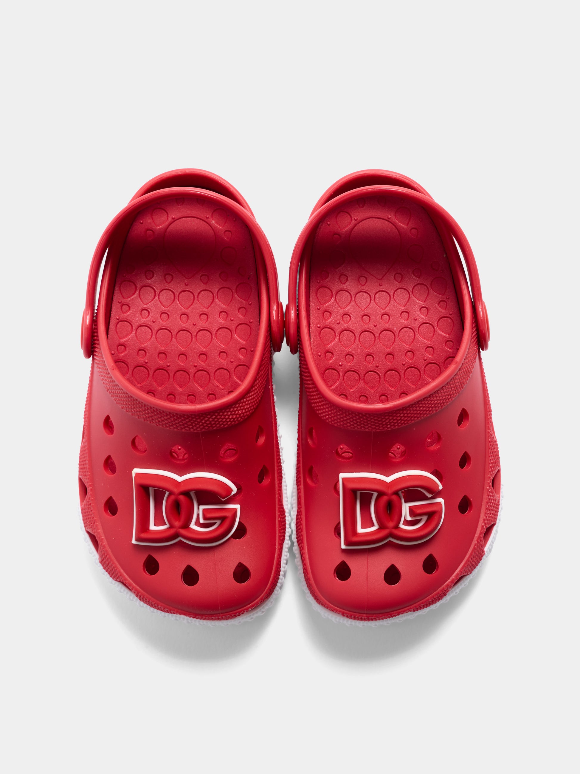 Sabot rossi per bambini con logo,Dolce & Gabbana Kids,DN0213 AT079 80303