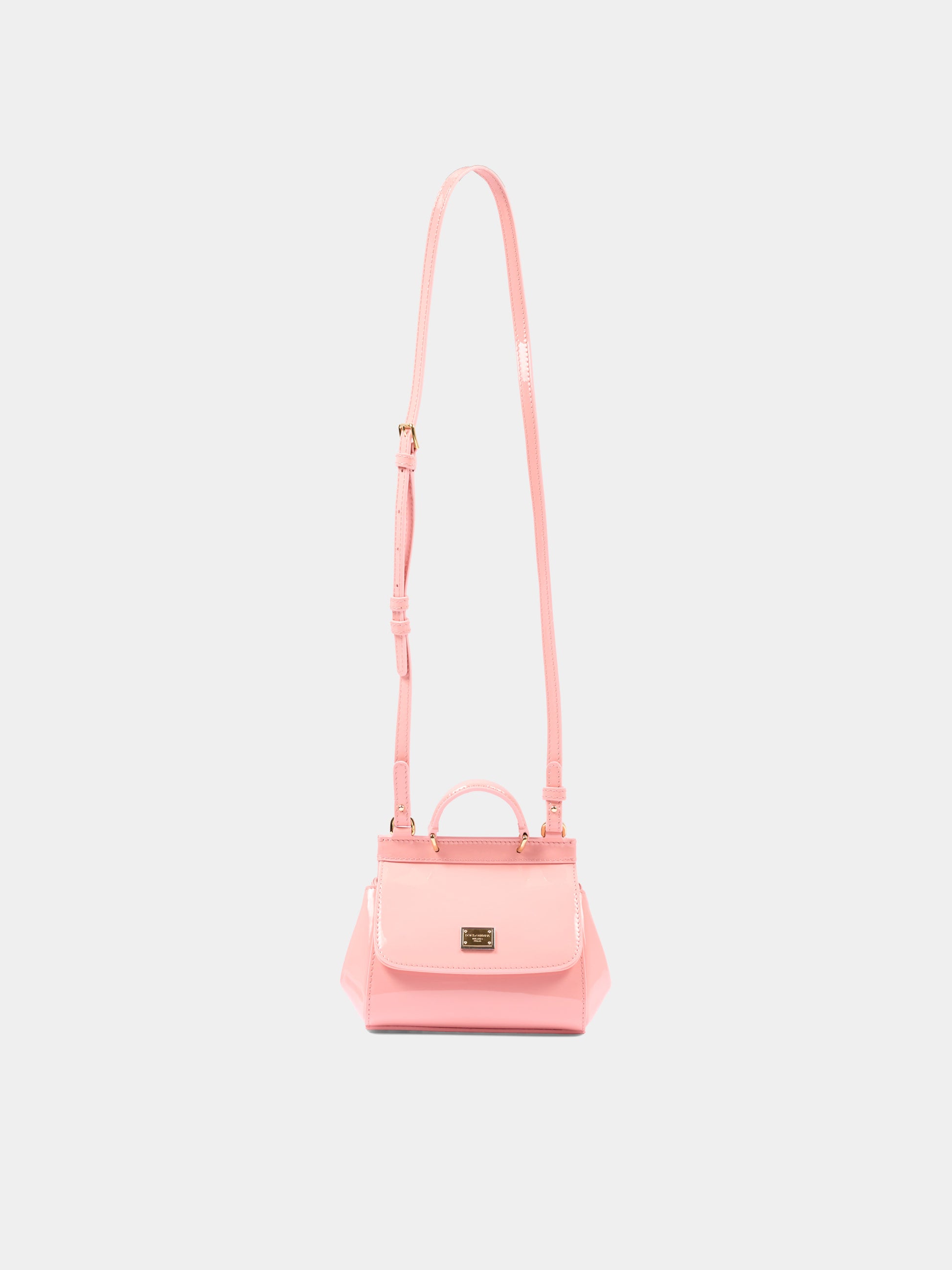 Borsa rosa Sicily Mini per bambina con logo,Dolce & Gabbana Kids,EB0003 A1067 88438