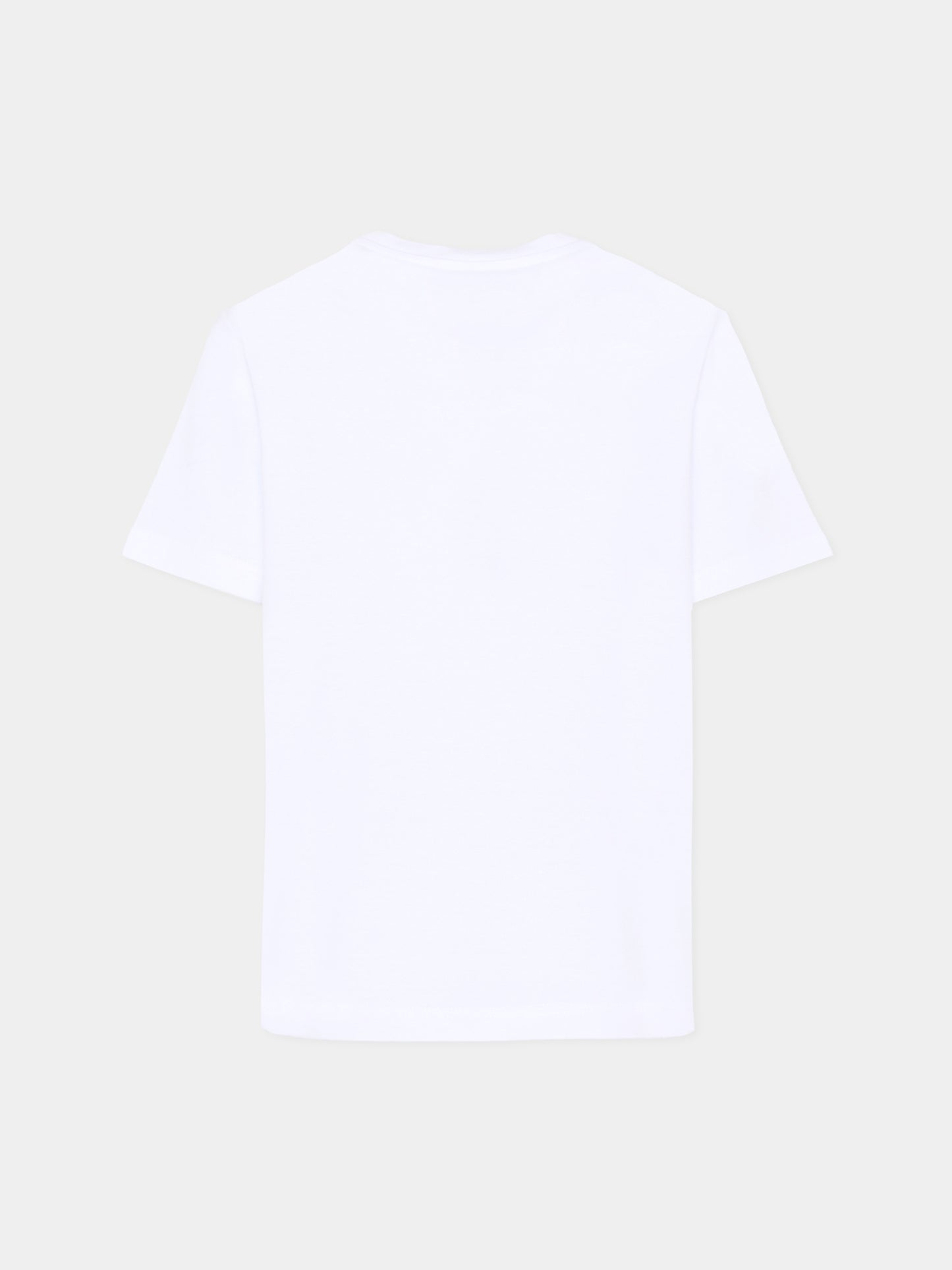 T-shirt bianca per bambini con logo,Dolce & Gabbana Kids,L4JTHU G7P1P W0800