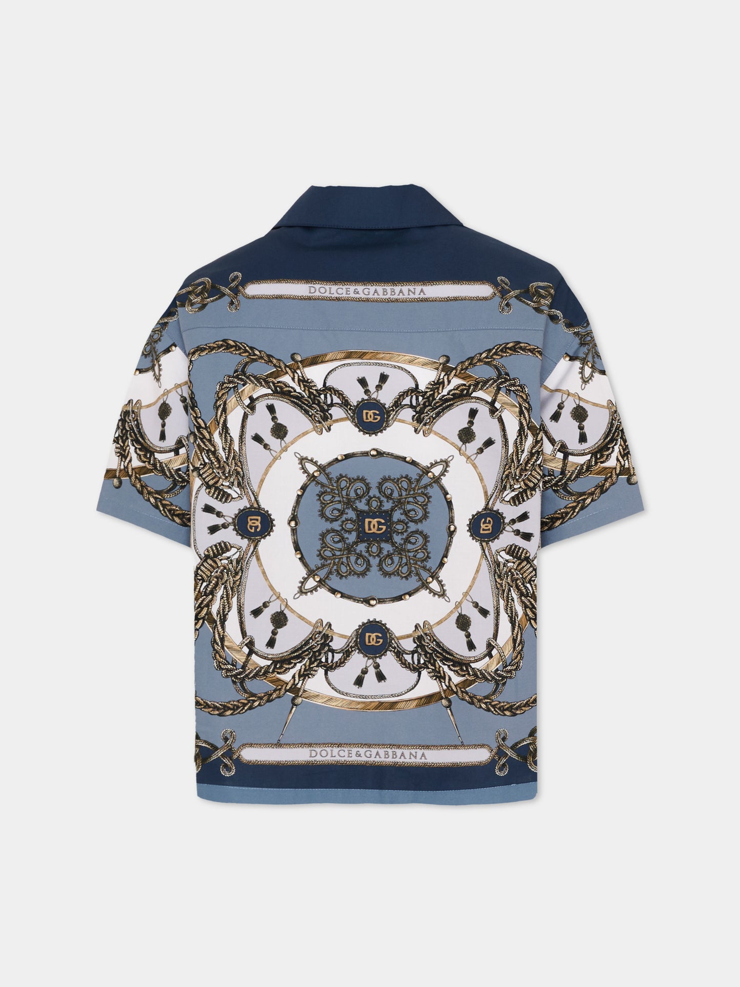 Camicia multicolor per bambino con stampa corde,Dolce & Gabbana Kids,L44S81 FI5NQ HT5XB