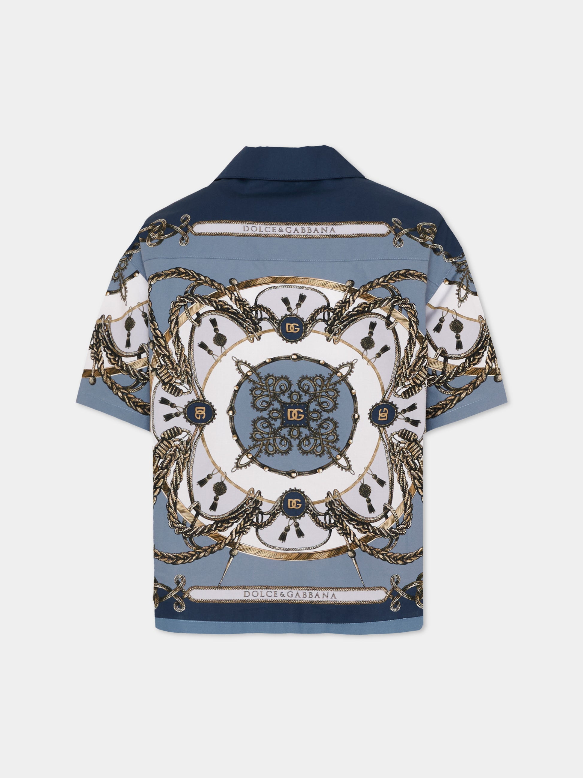 Camicia multicolor per bambino con stampa corde,Dolce & Gabbana Kids,L44S81 FI5NQ HT5XB