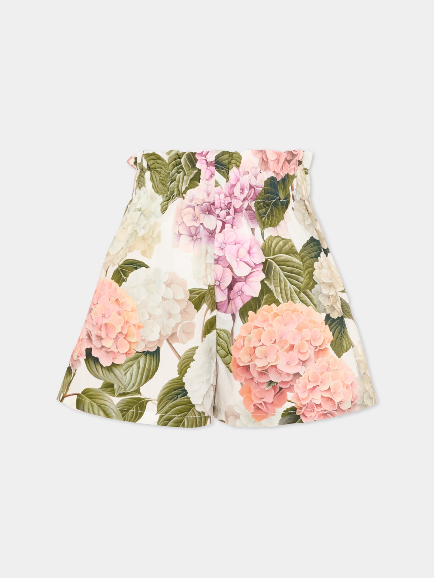 Shorts multicolor per bambina con stampa floreale,Dolce & Gabbana Kids,L53Q43 HS5T6 HA5XG