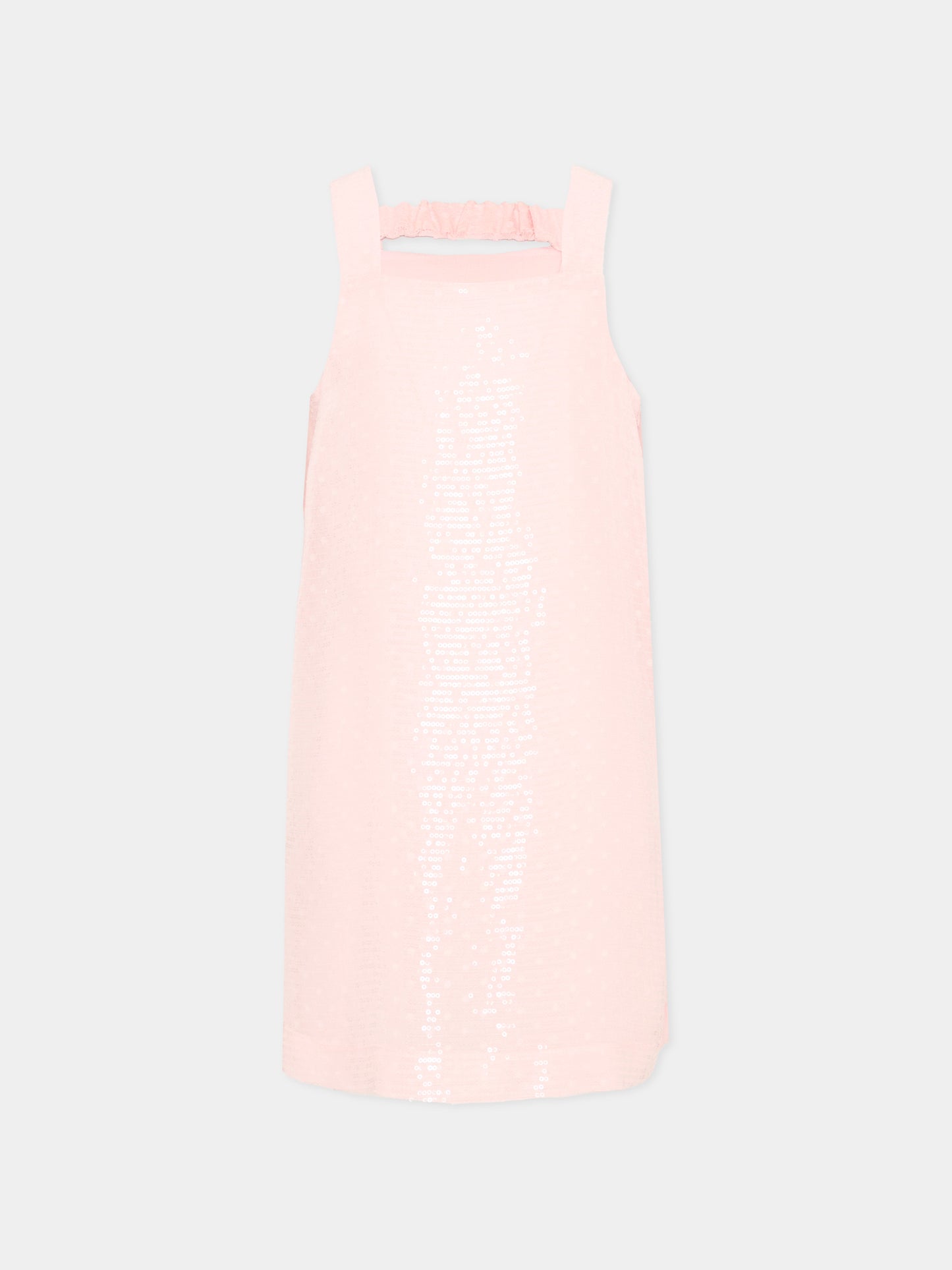 Abito rosa per bambina con paillettes,Simonetta,SY1B12-U0273 555