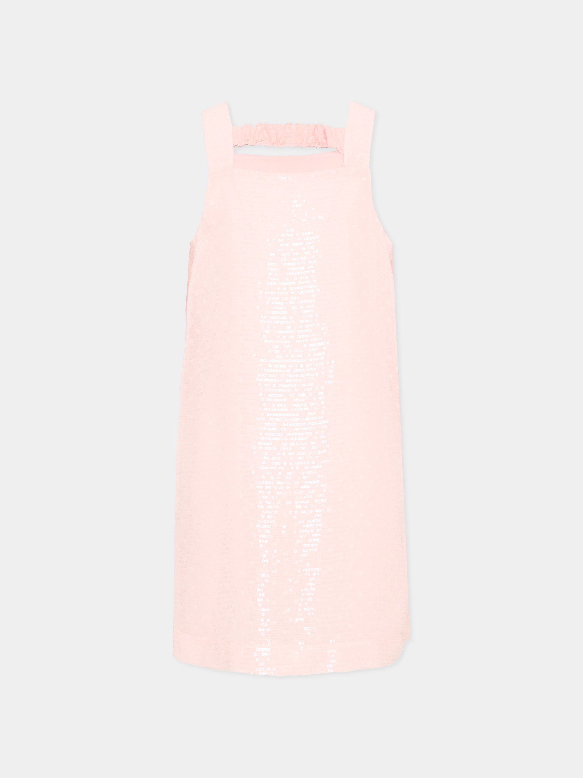 Abito rosa per bambina con paillettes,Simonetta,SY1B12-U0273 555