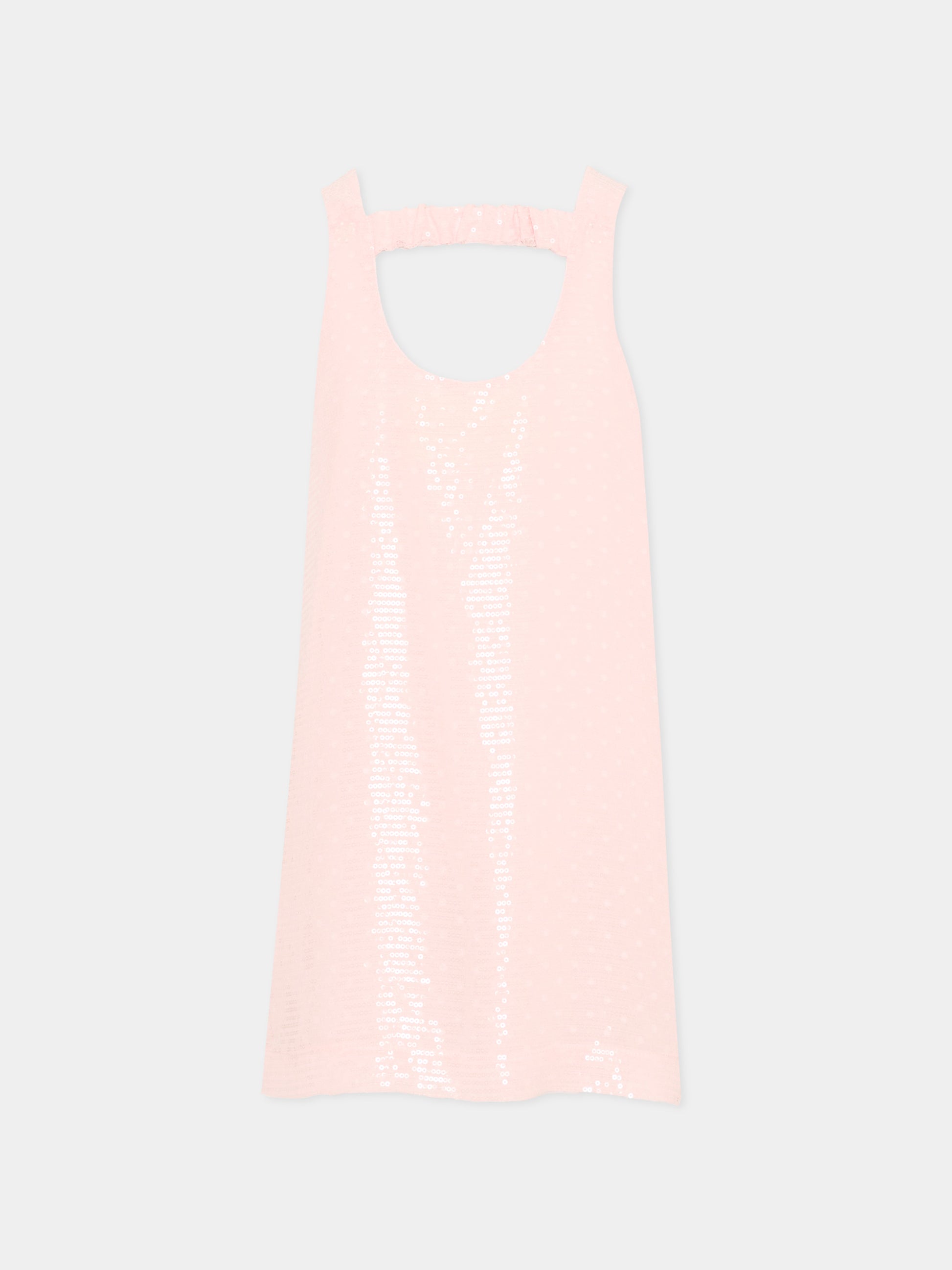 Abito rosa per bambina con paillettes,Simonetta,SY1B12-U0273 555