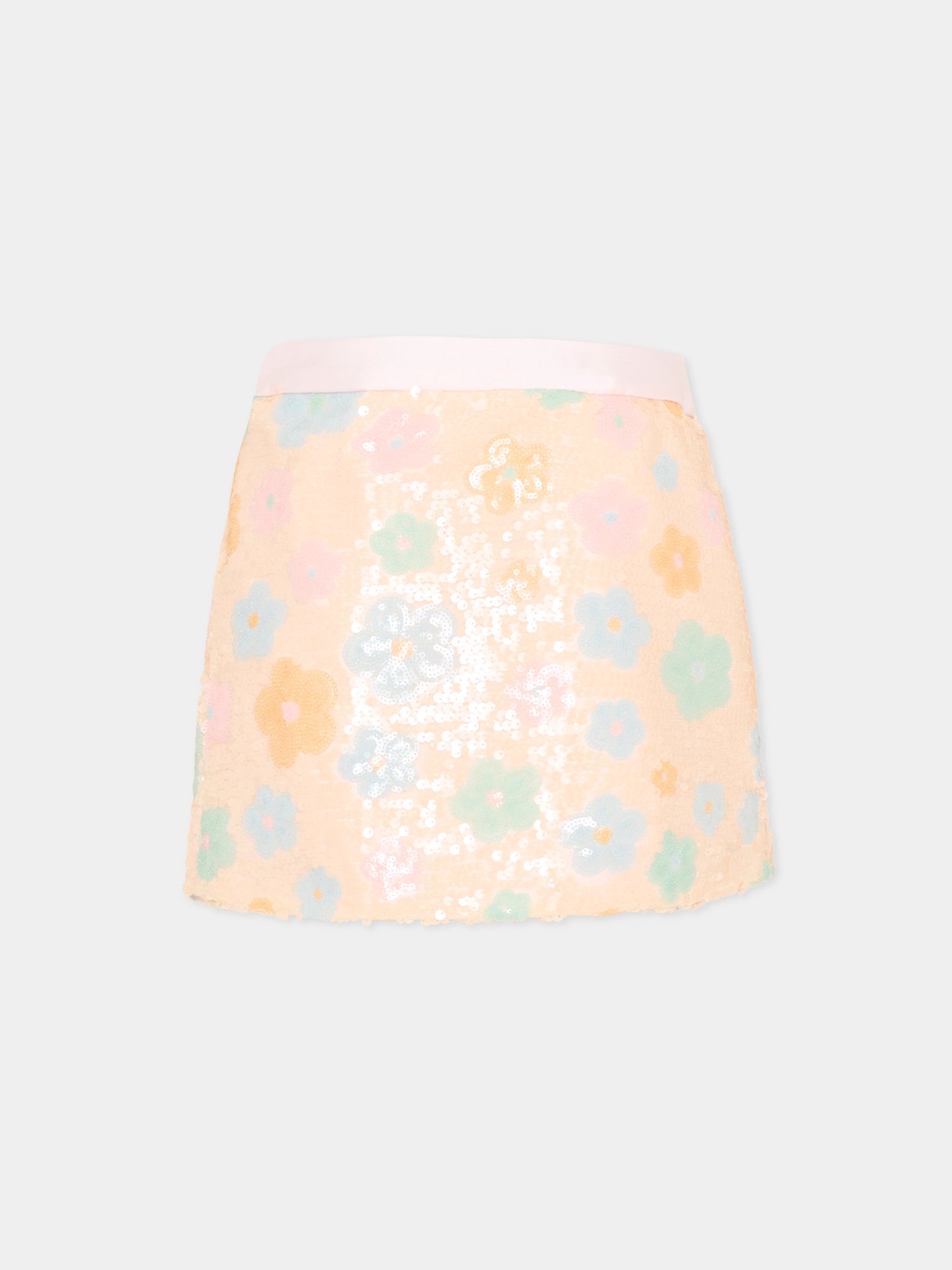 Gonna rosa per bambina con paillettes,Simonetta,SY7A21-U0277 500MC