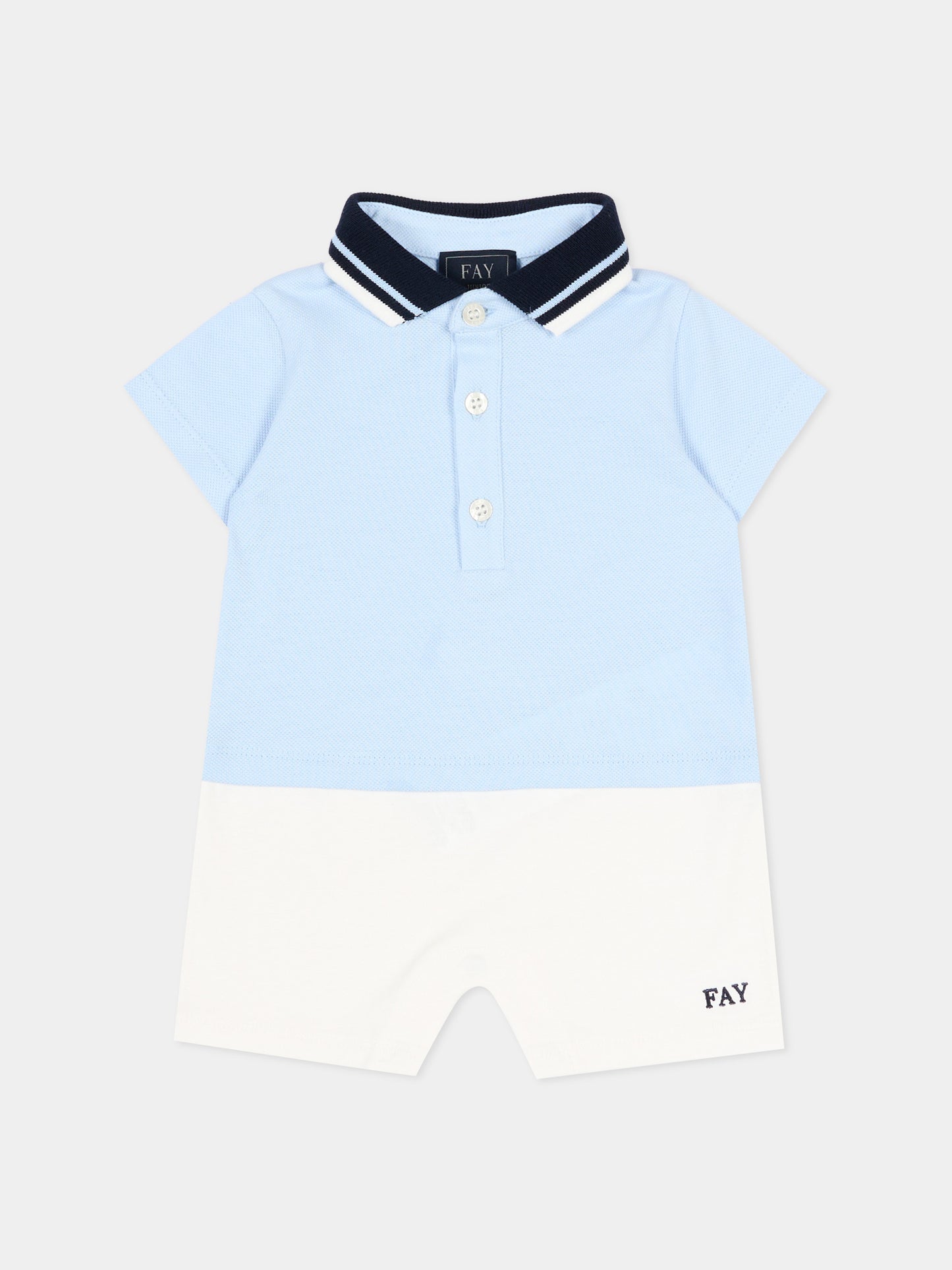 Pagliaccetto multicolor per neonato con logo,Fay Kids,FYB501 Z3707 652AV