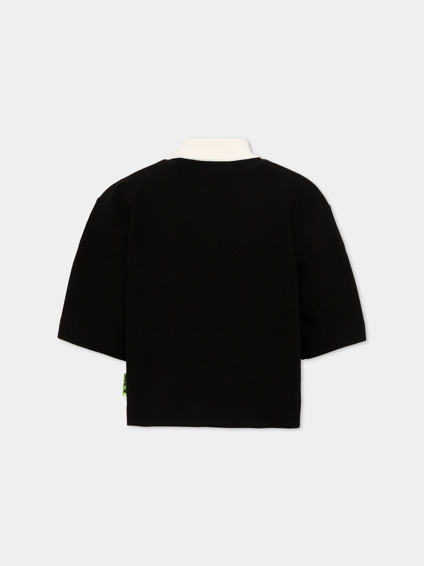 Polo nera per bambina con smiley,Barrow,S6BKJGPO180 110