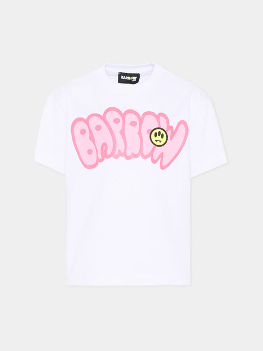 T-Shirt bianca Barrow per bambina,Barrow,S6BKJGTH063 002