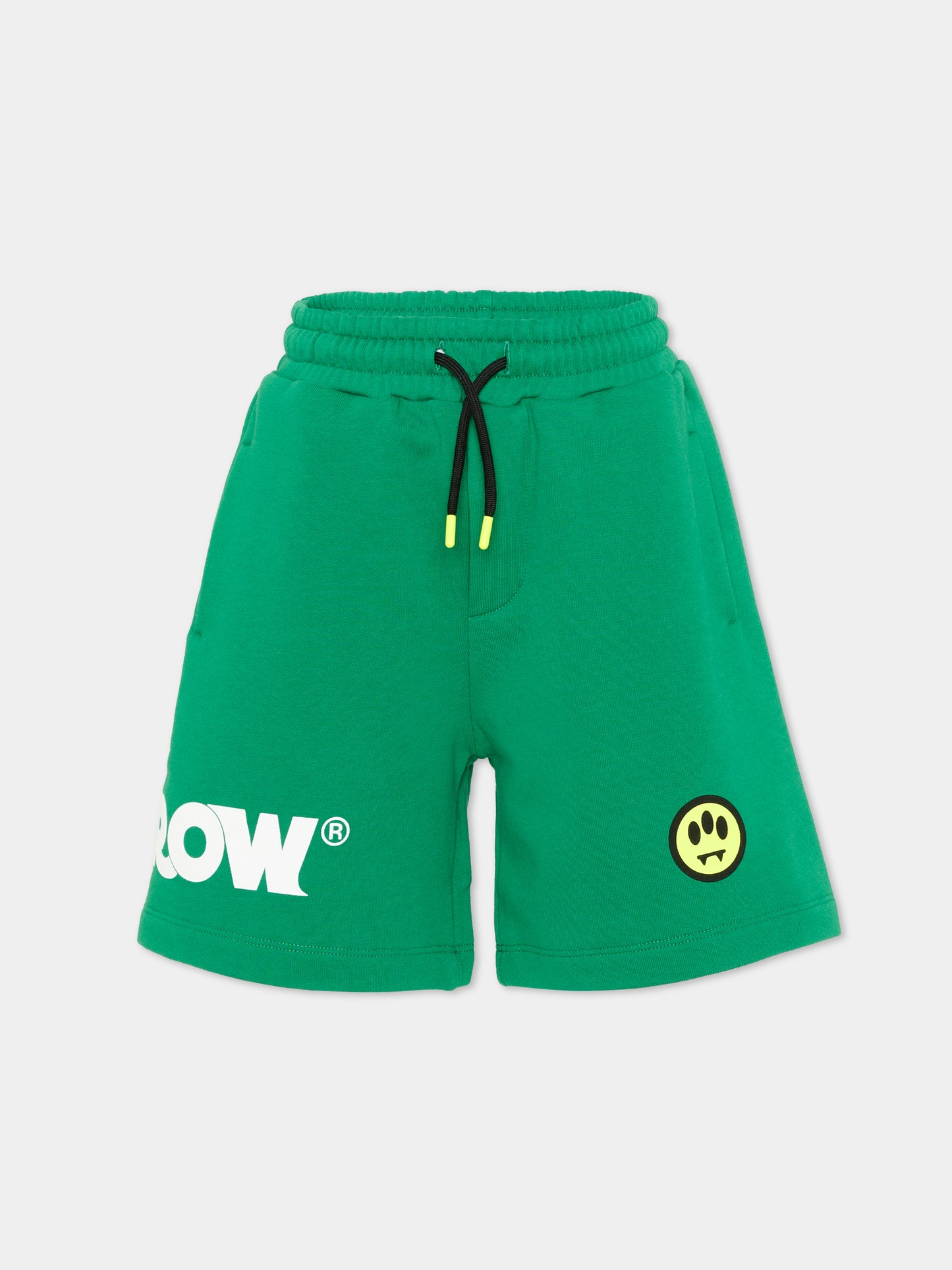 Shorts sportivi verdi per bambini logo,Barrow,S6BKJUBE011 080