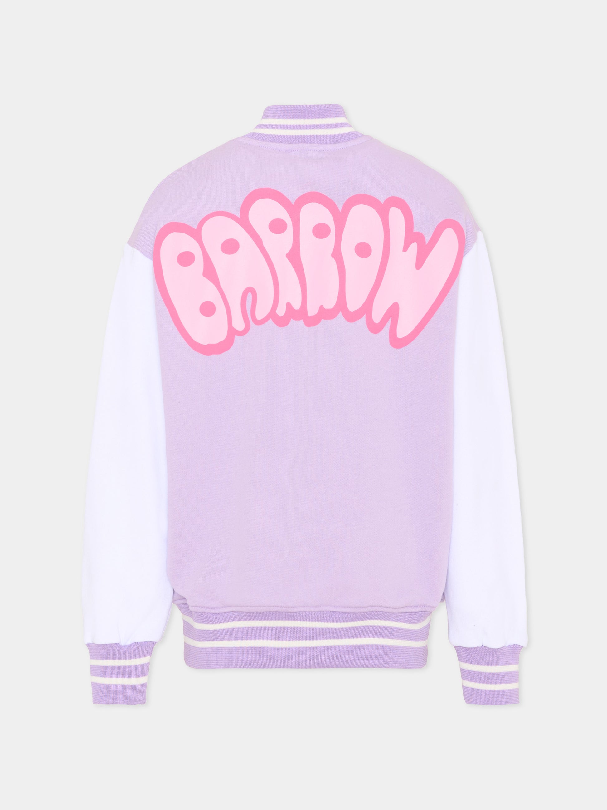 Bomber lilla per bambina con logo,Barrow,S6BKJUBO102 071
