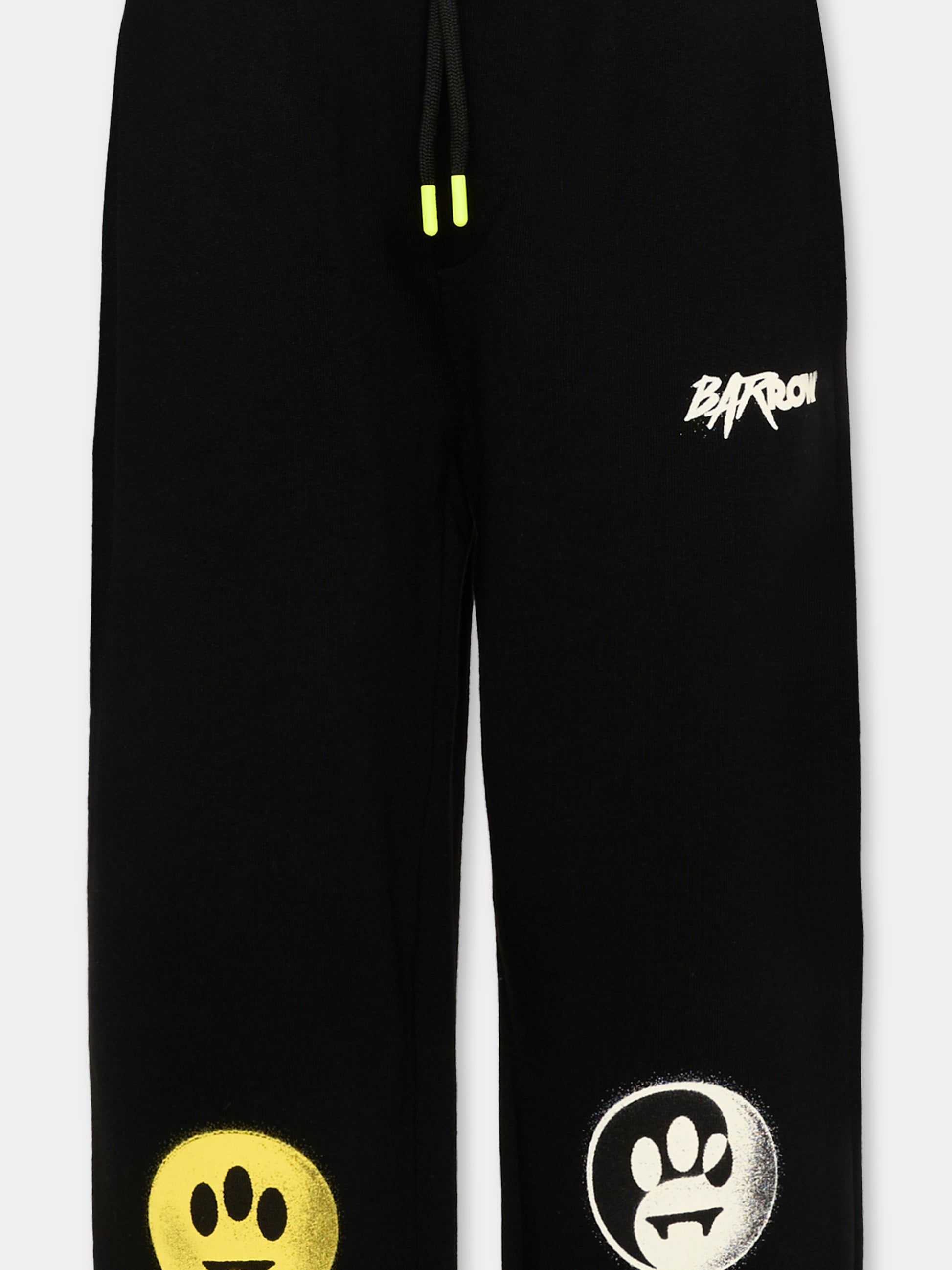 Pantalone sportivo nero per bambino con smile,Barrow,S6BKJUFP089 110