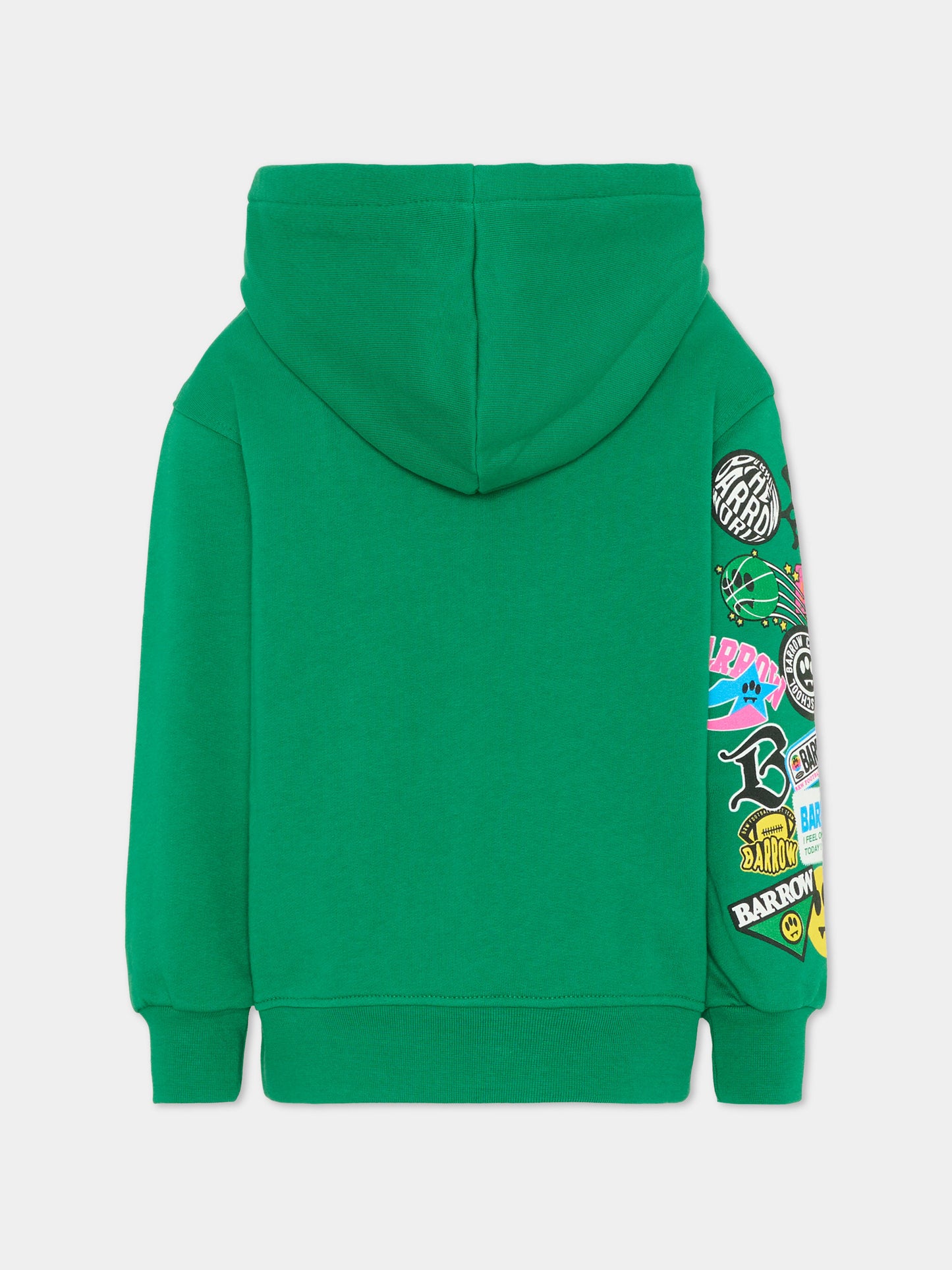 Felpa verde per bambini con stampe pop,Barrow,S6BKJUHS086 080