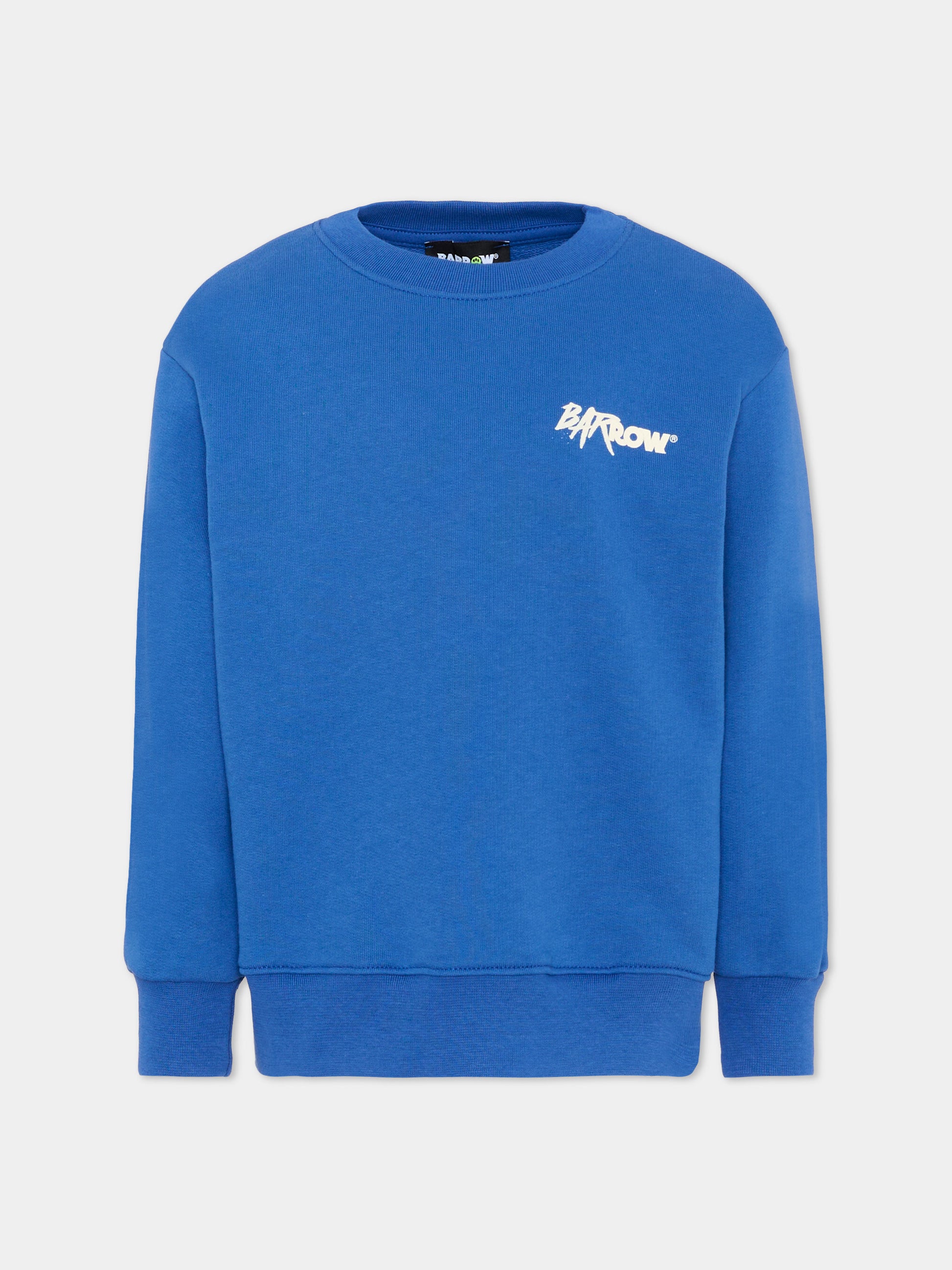 Felpa blu Barrow per bambino con stampa,Barrow,S6BKJUSW081 BW310